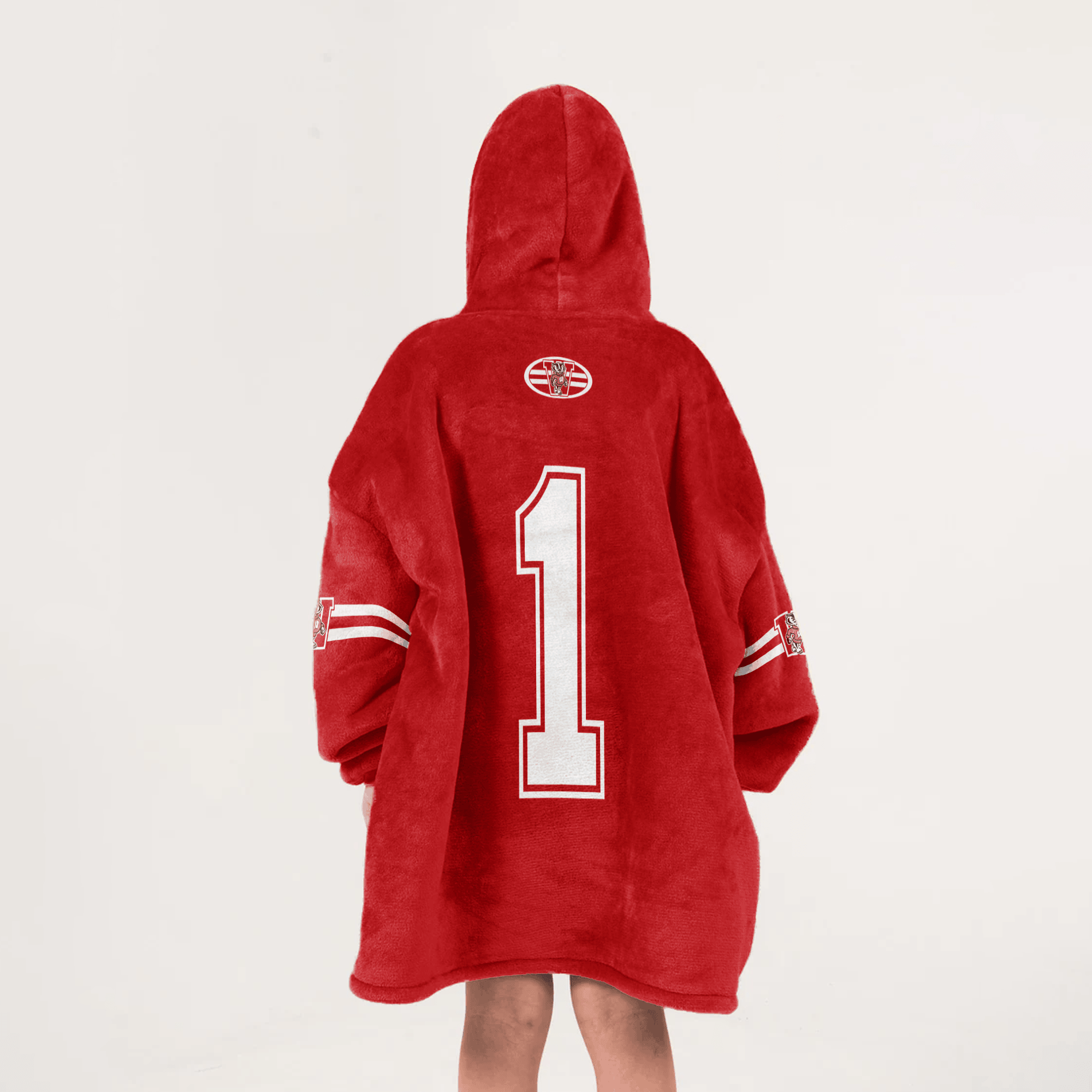 Kid #1 Wisconsin Football Unisex Blanket Hoodie