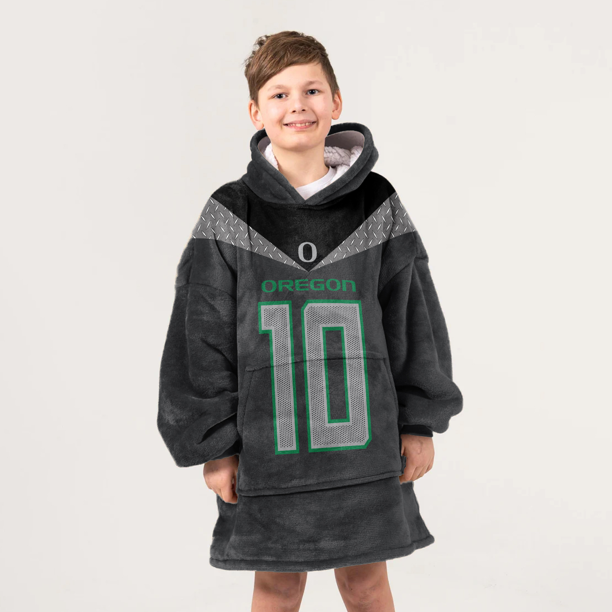 Kid J.H 10 Oregon Football Unisex Blanket Hoodie