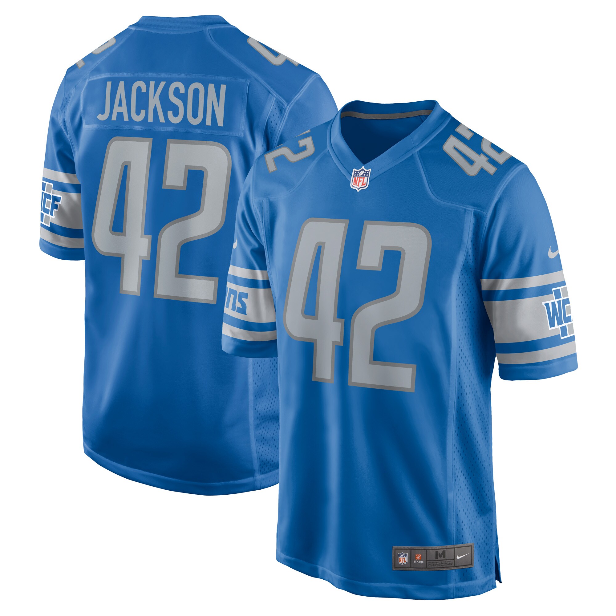 Justin Jackson Detroit Lions  Player Game Jersey - Blue