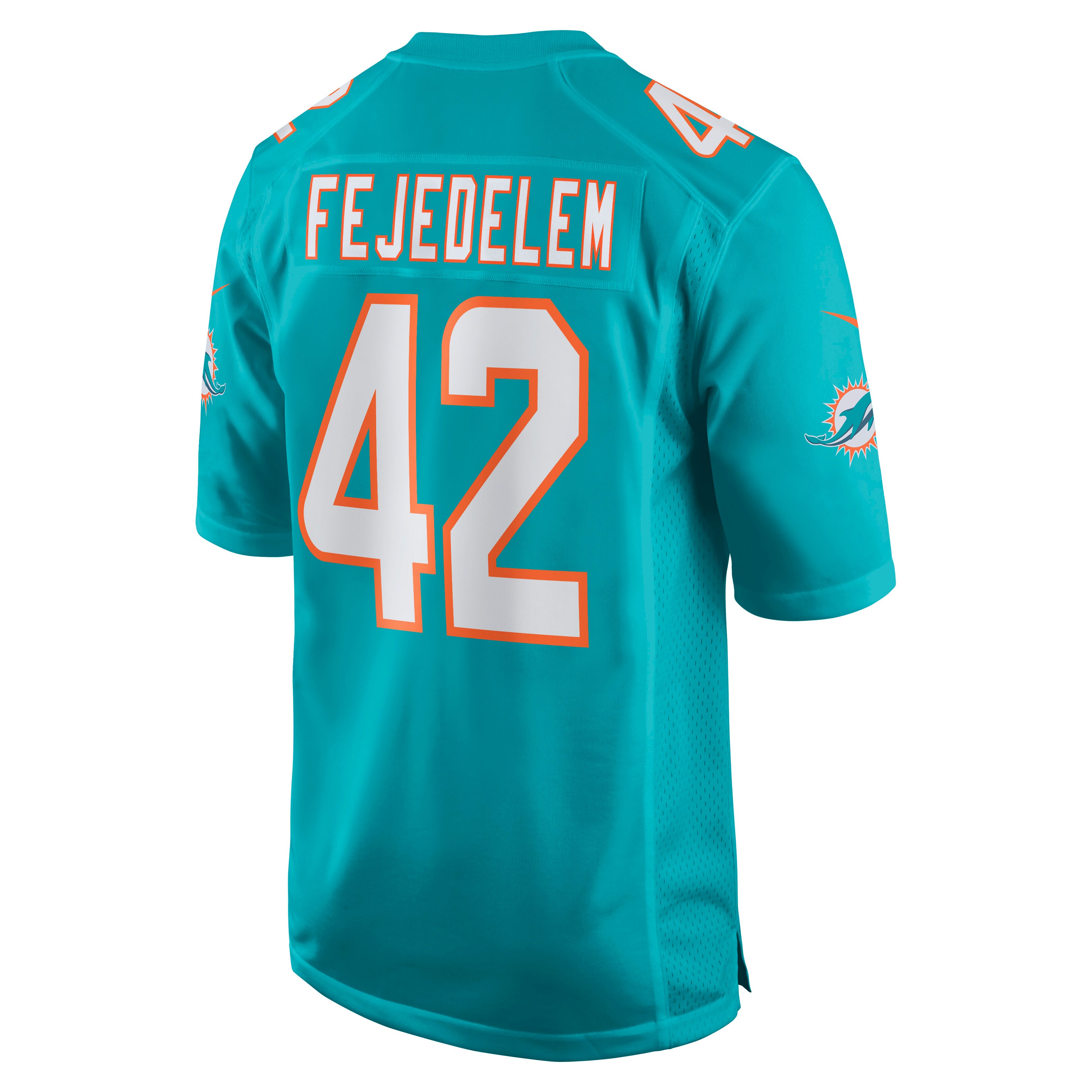 Clayton Fejedelem Miami Dolphins Game Jersey - Aqua