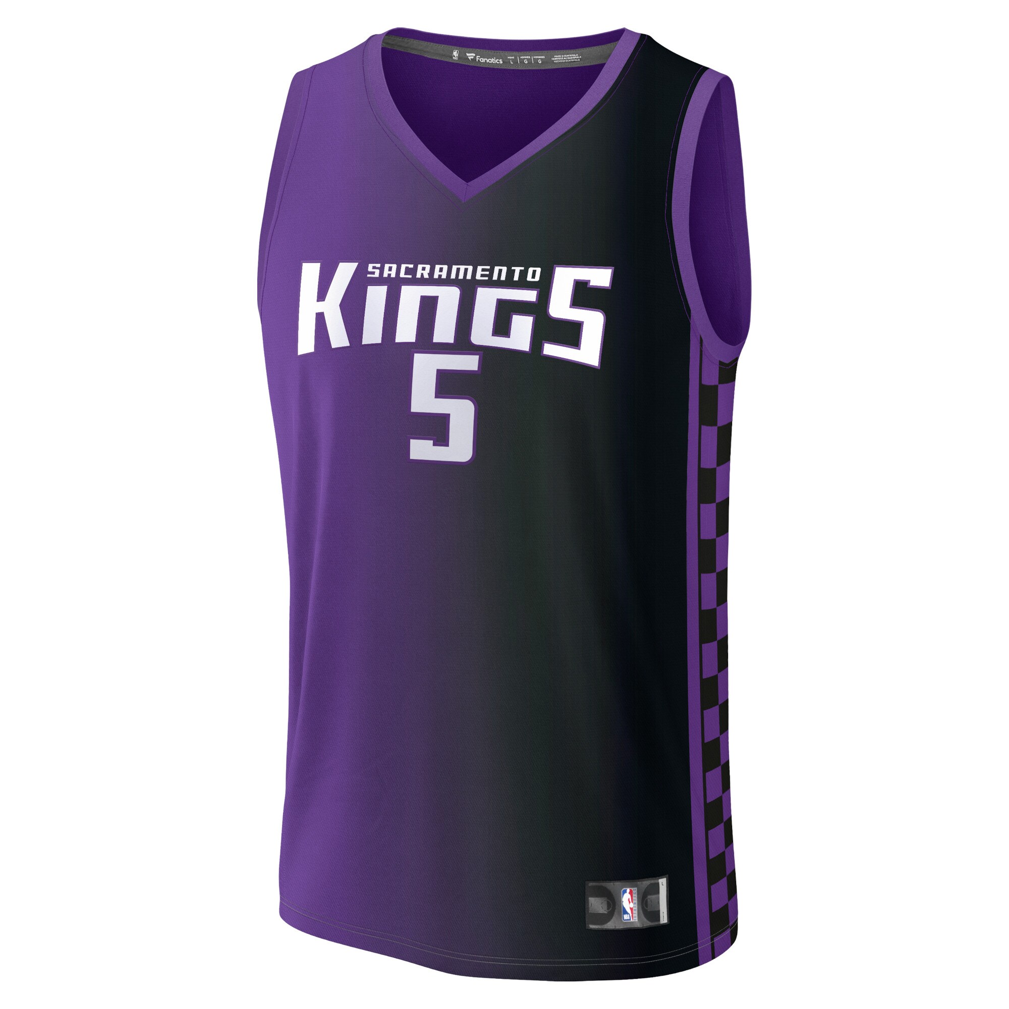 Men's Sacramento Kings De'Aaron Fox  Purple 2023/24 Fast Break Replica Jersey - Statement Edition