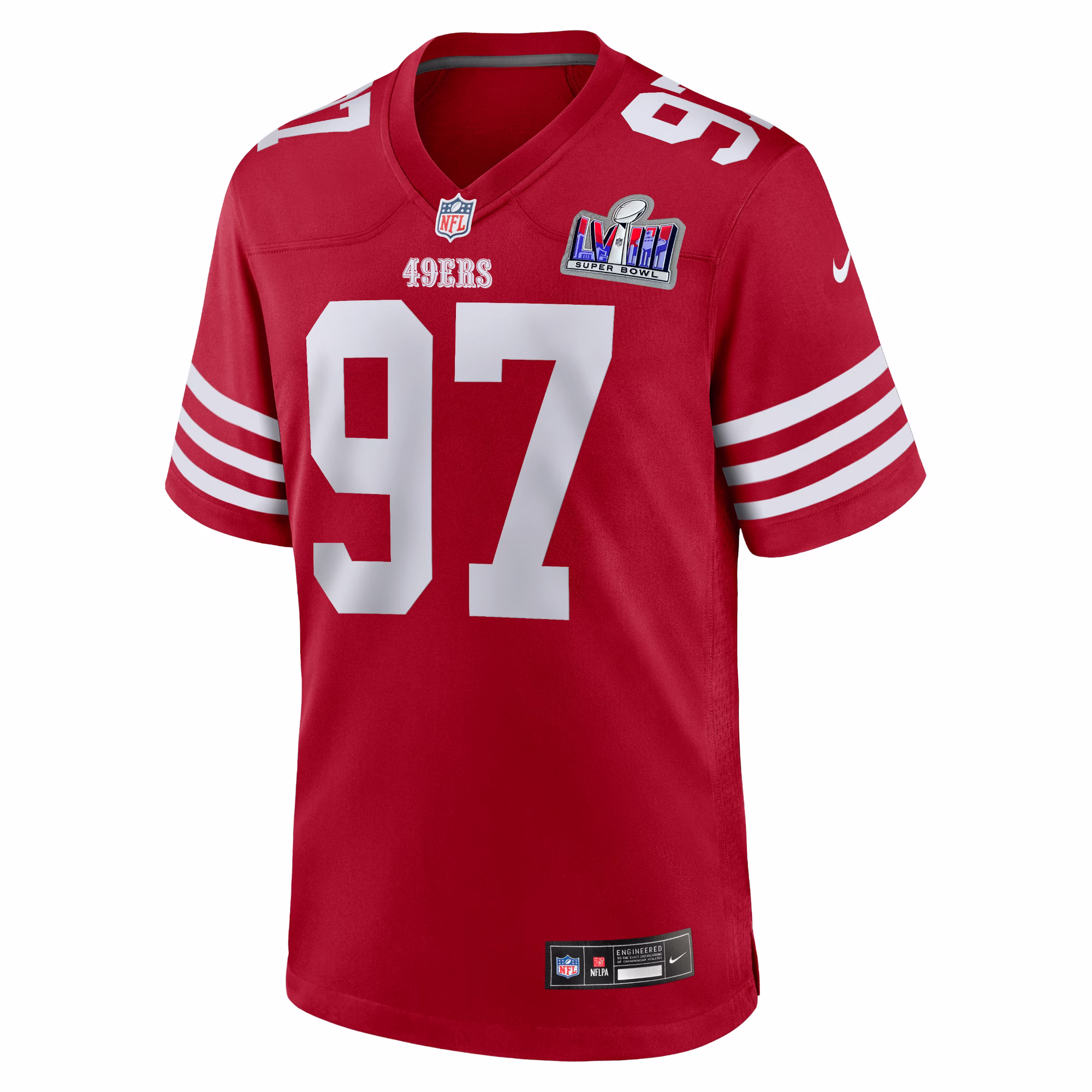 Nick Bosa San Francisco 49ers  2023 Super Bowl LVIII Game Jersey - Scarlet