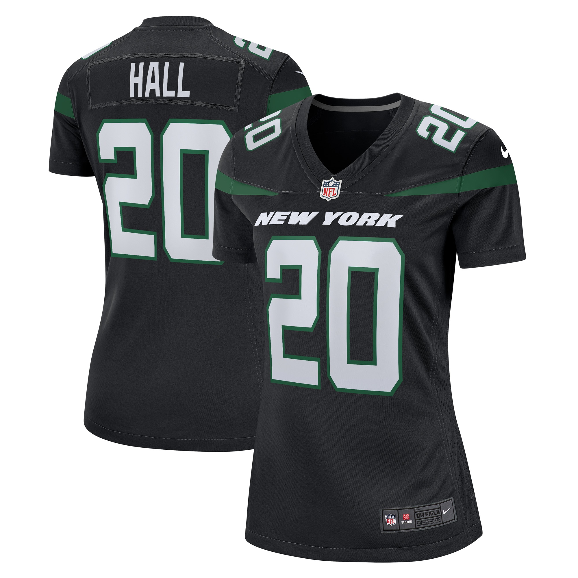 Breece Hall New York Jets  Women's Alternate Game Player Jersey - Stealth Black