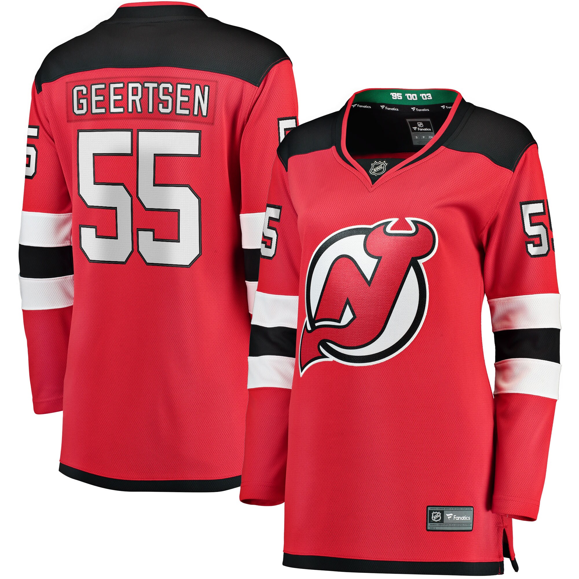 Mason Geertsen New Jersey Devils Women's Home Breakaway Player Jersey - Red