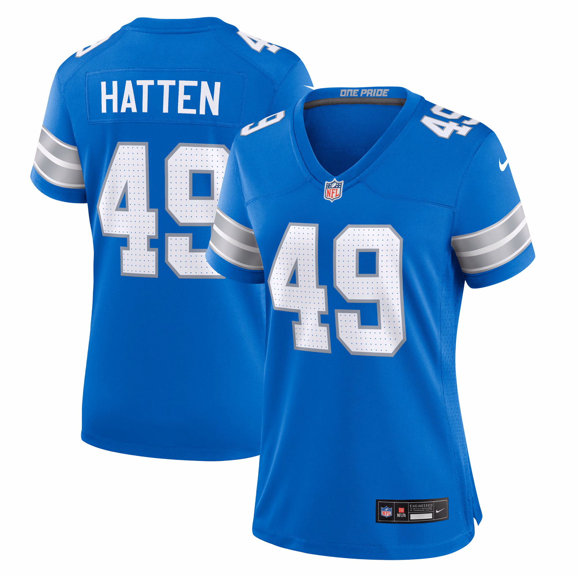 Hogan Hatten Detroit Lions Women's Game Jersey -  Blue