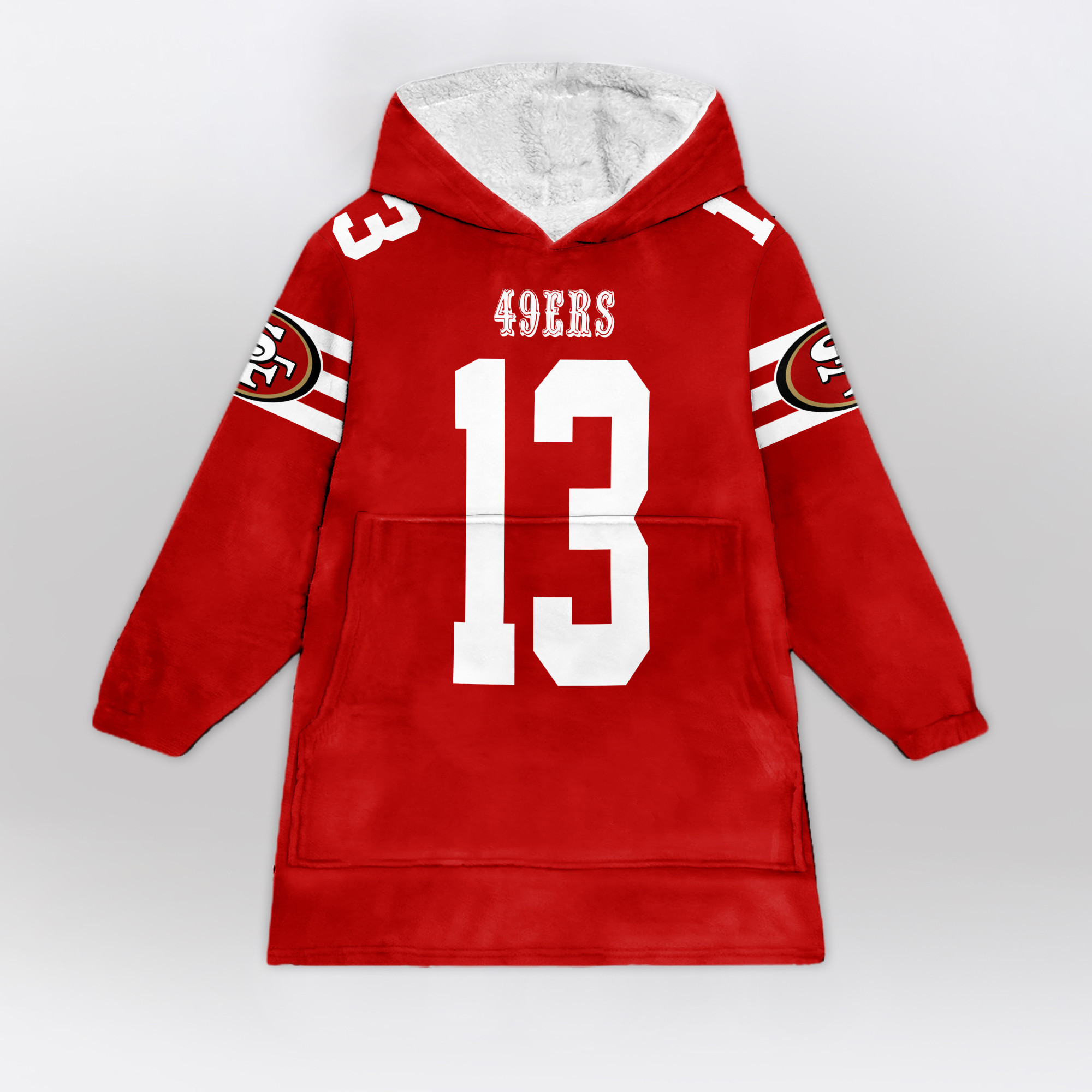 Adult B.P. 13 San Francisco 49ers Football Unisex Blanket Hoodie