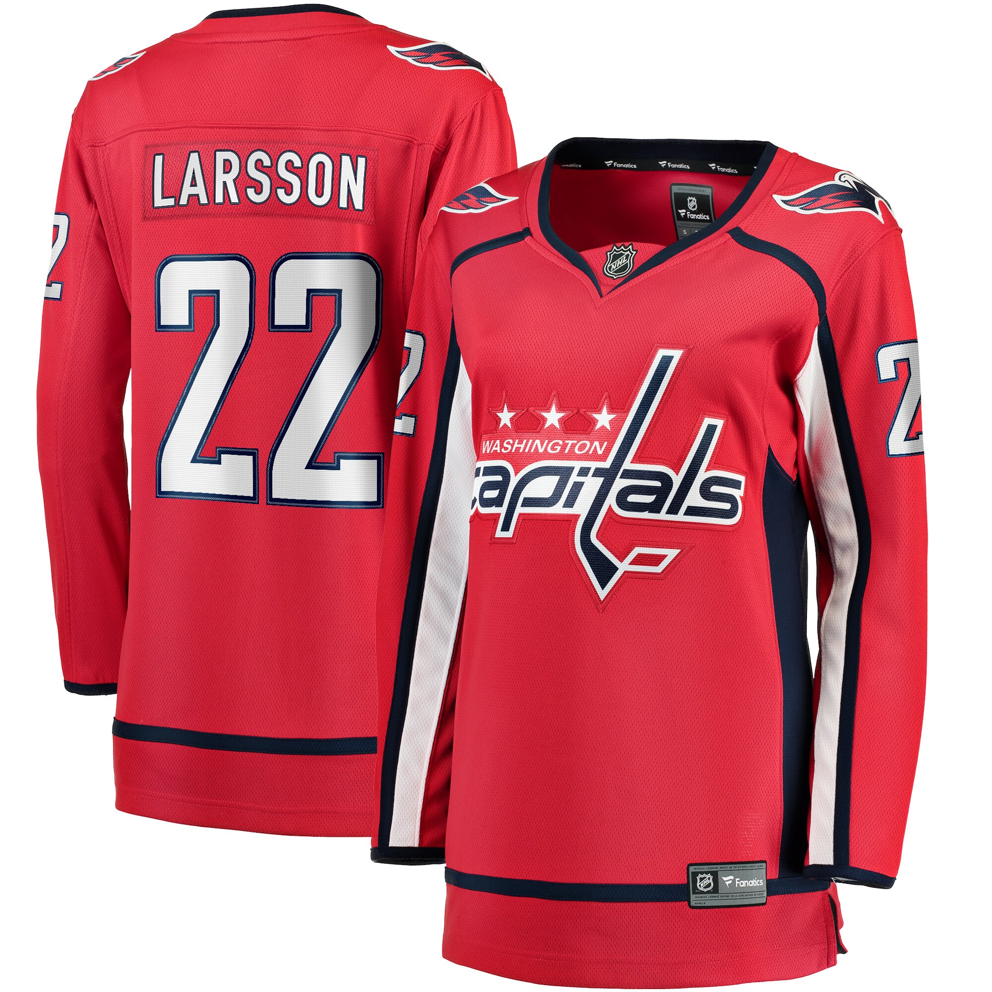 Johan Larsson Washington Capitals Women's Home Breakaway Player Jersey - Red