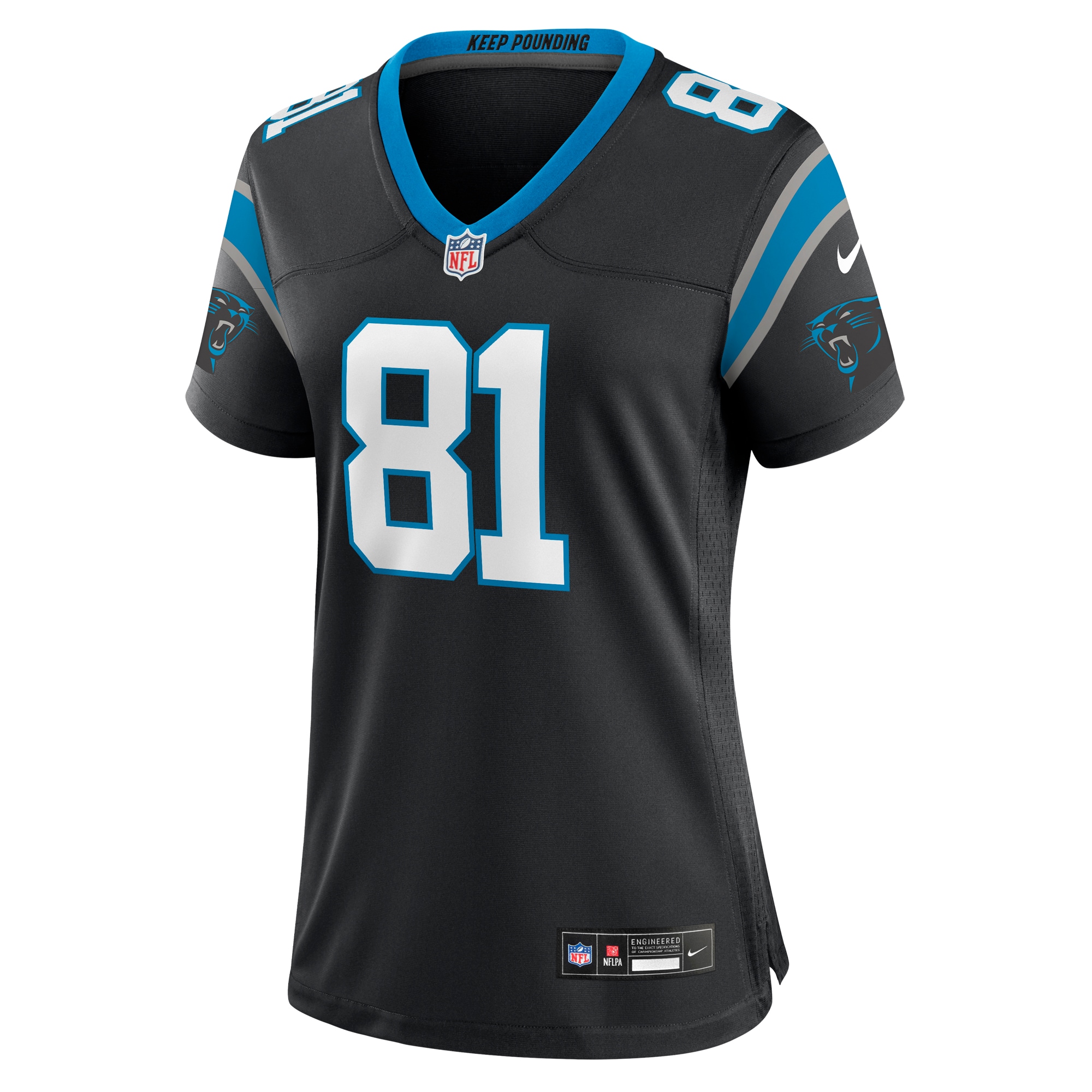 Hayden Hurst Carolina Panthers  Women's Team Game Jersey - Black