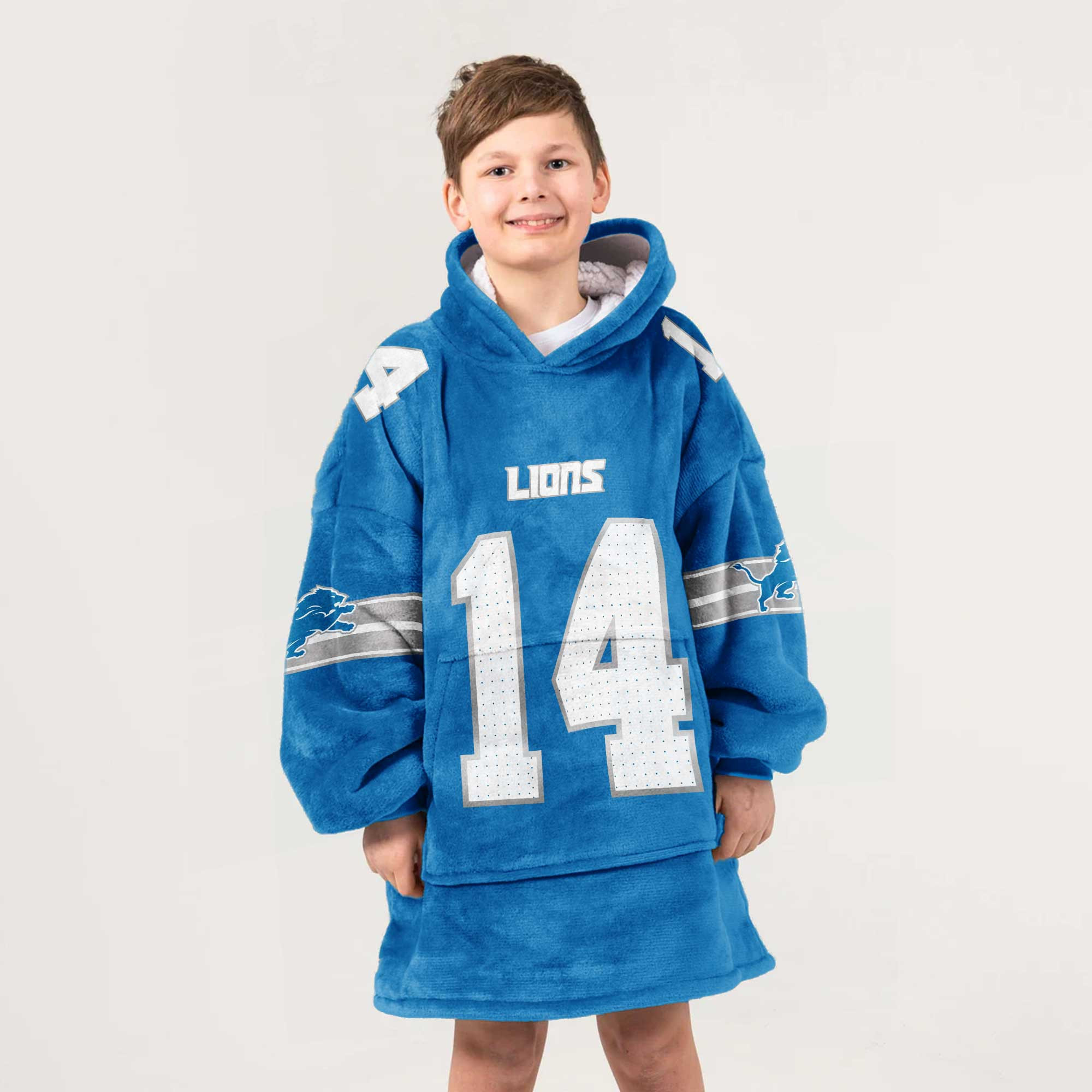 Adult St.B 14 Detroit Football Unisex Blanket Hoodie