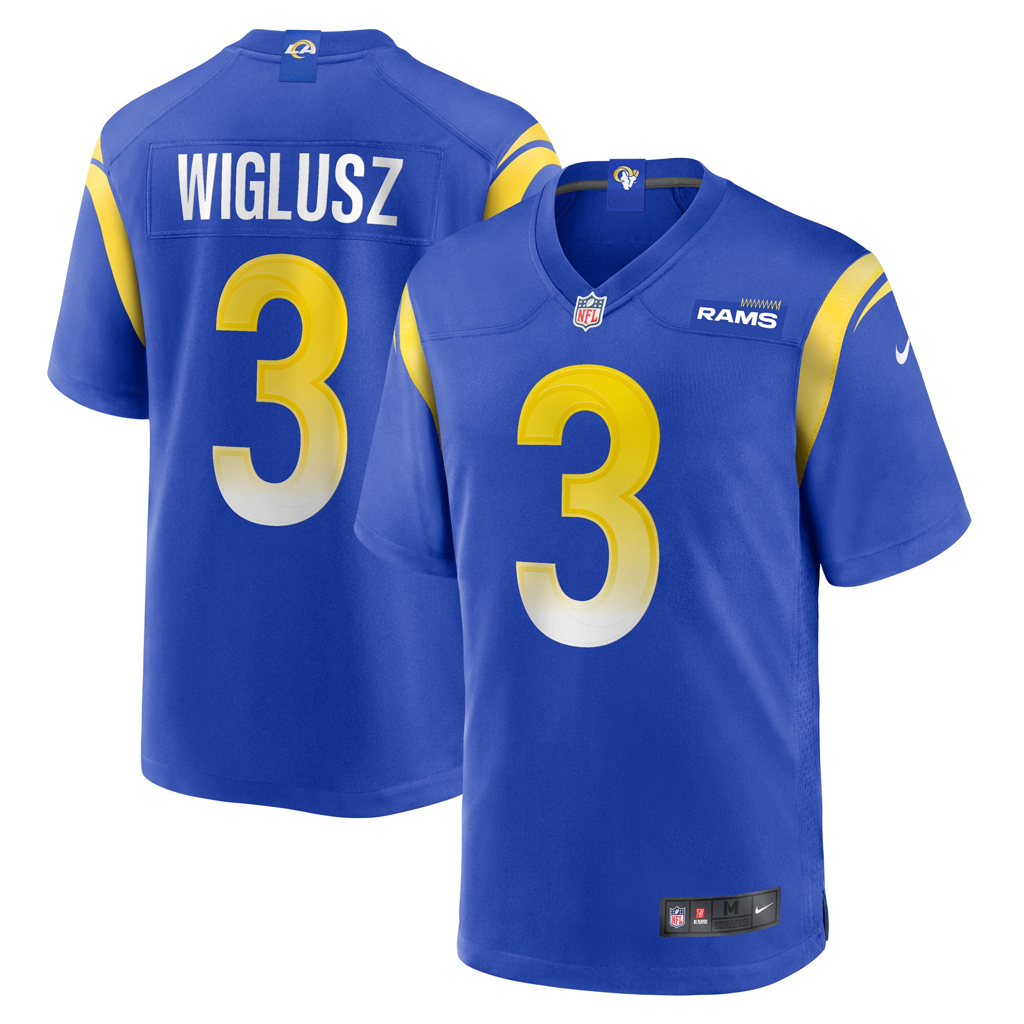 Sam Wiglusz Los Angeles Rams Game Jersey -  Royal