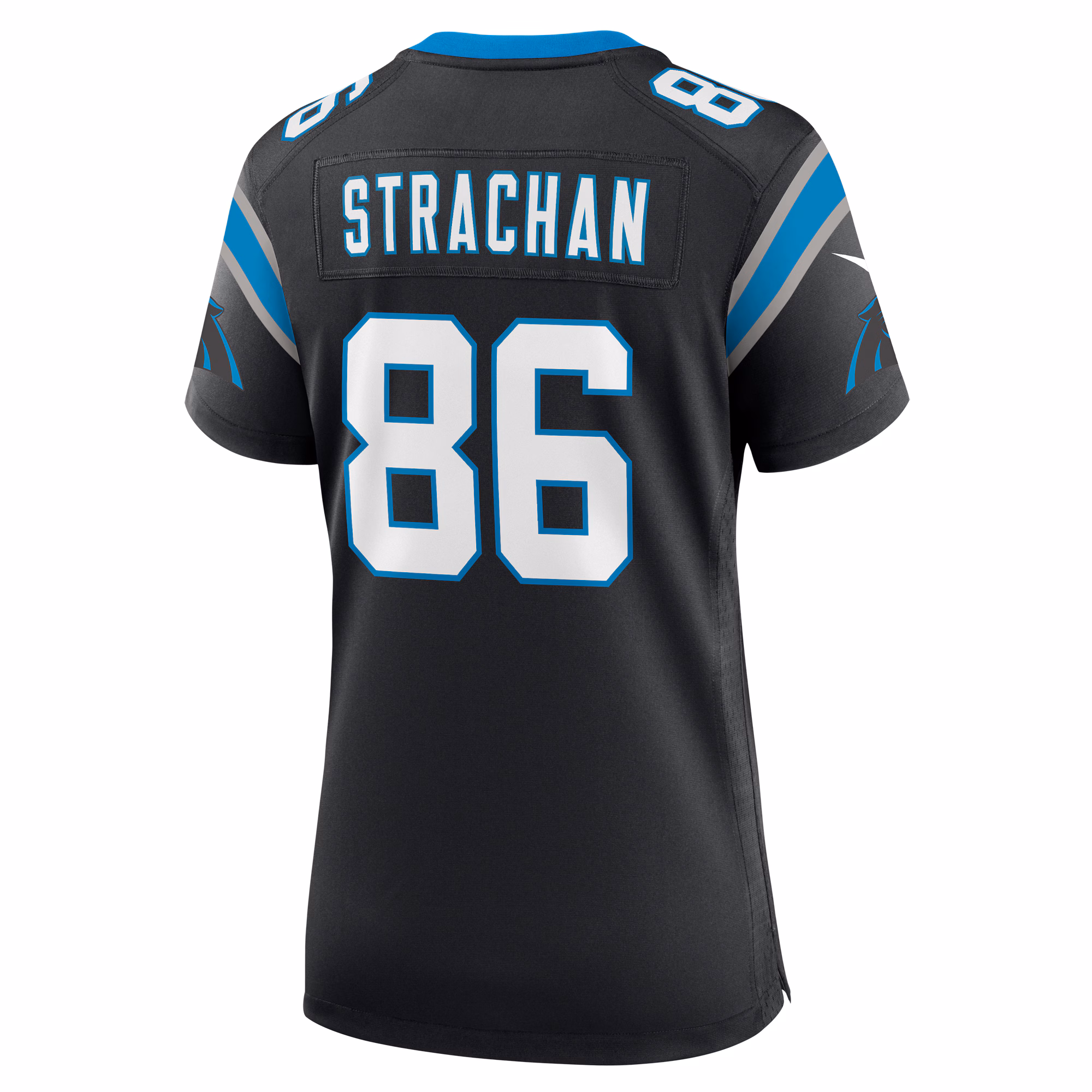 Mike Strachan Carolina Panthers Women's  Game Jersey -  Black