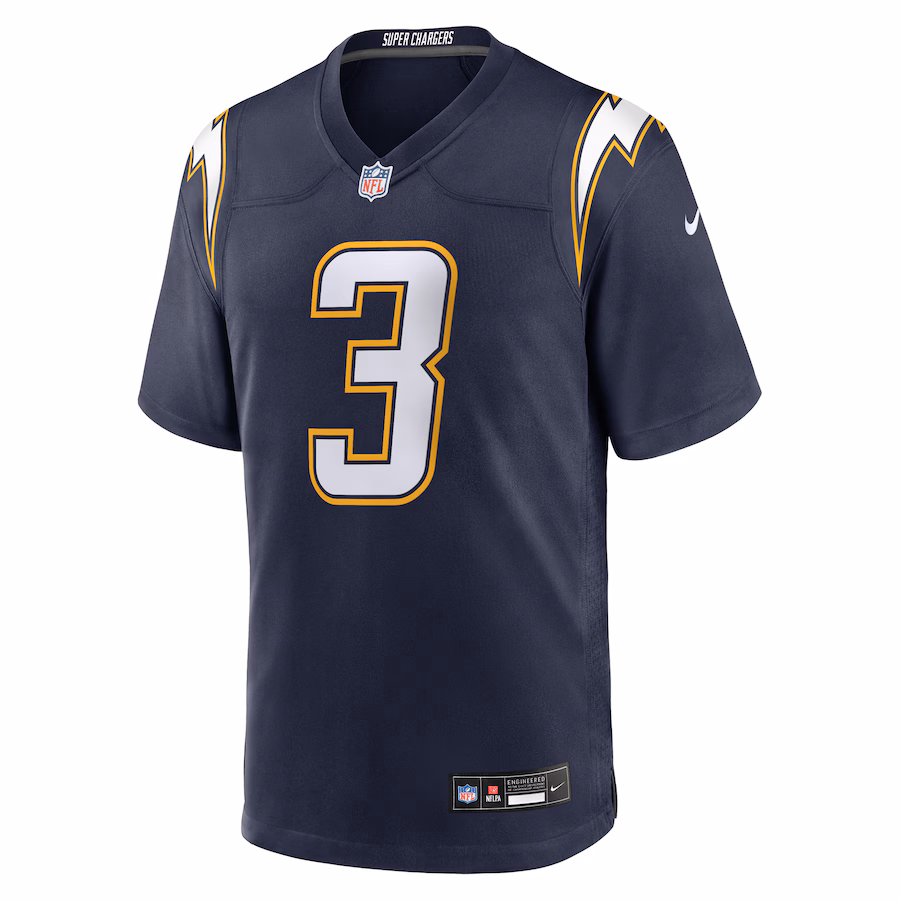 Men's Derwin James Jr. #3 Navy Los Angeles Chargers Alternate Super Chargers Game Jersey