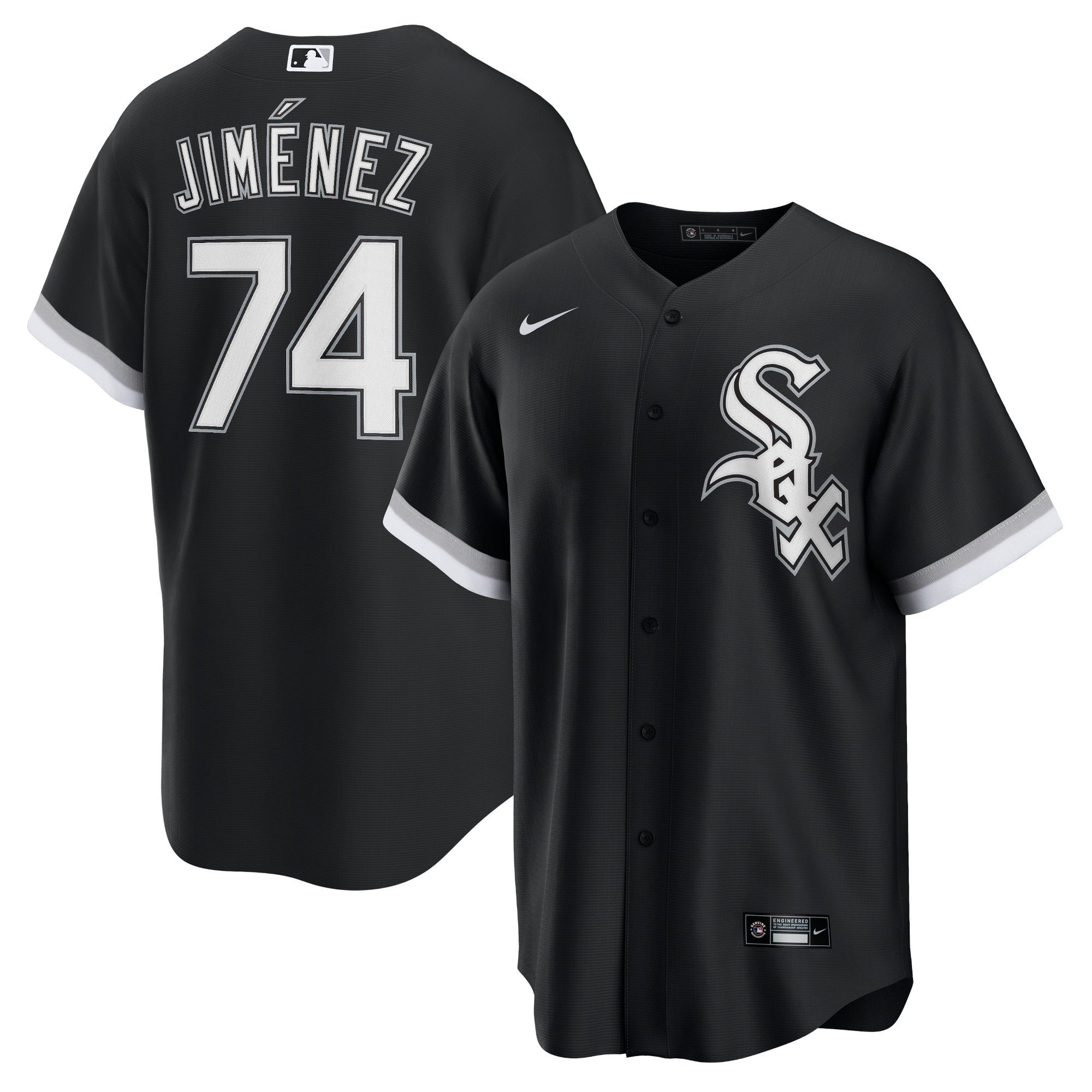 Men's Chicago White Sox Eloy Jimenez  Black Alternate Replica Player Name Jersey