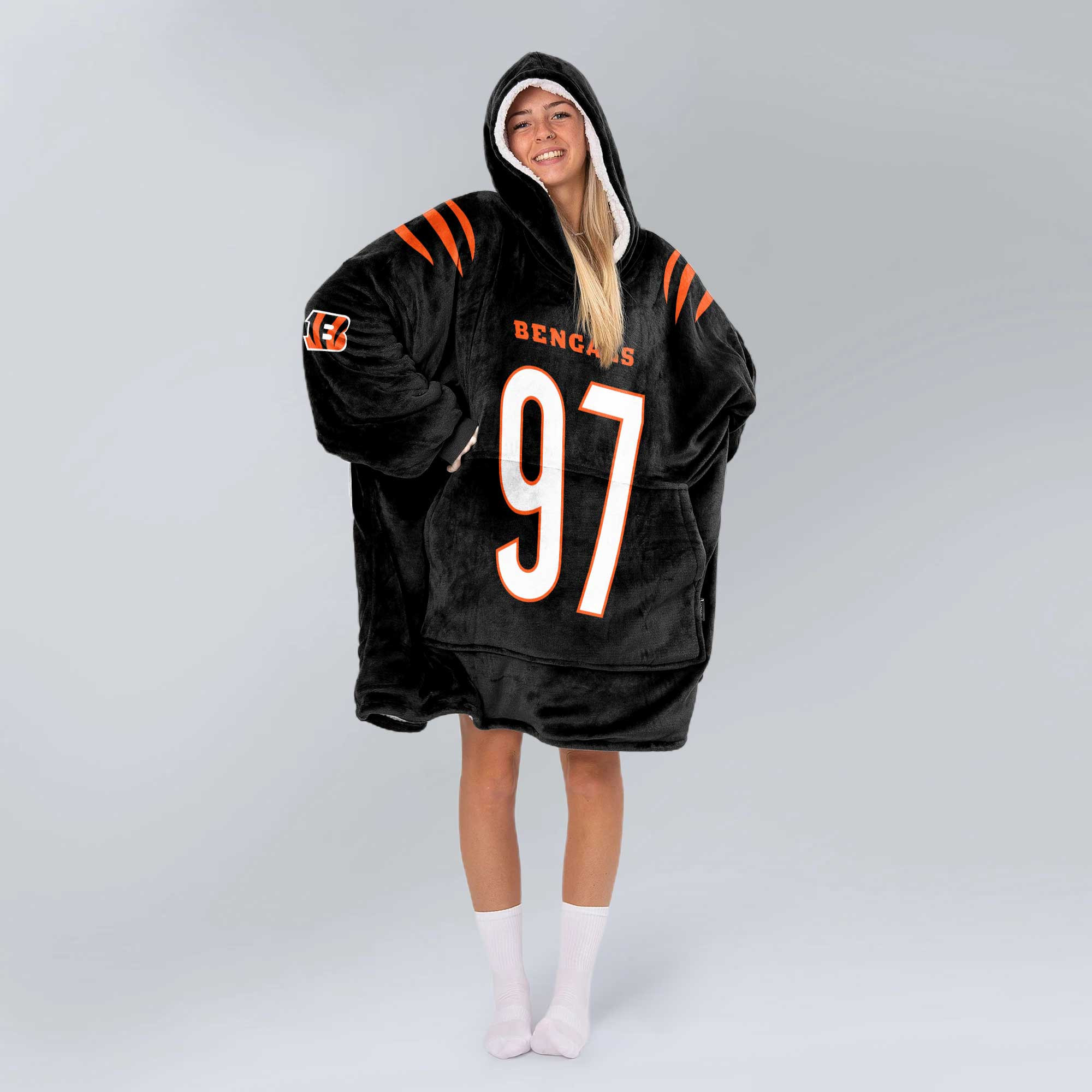 Adult 97 Cincinnati Football Unisex Blanket Hoodie