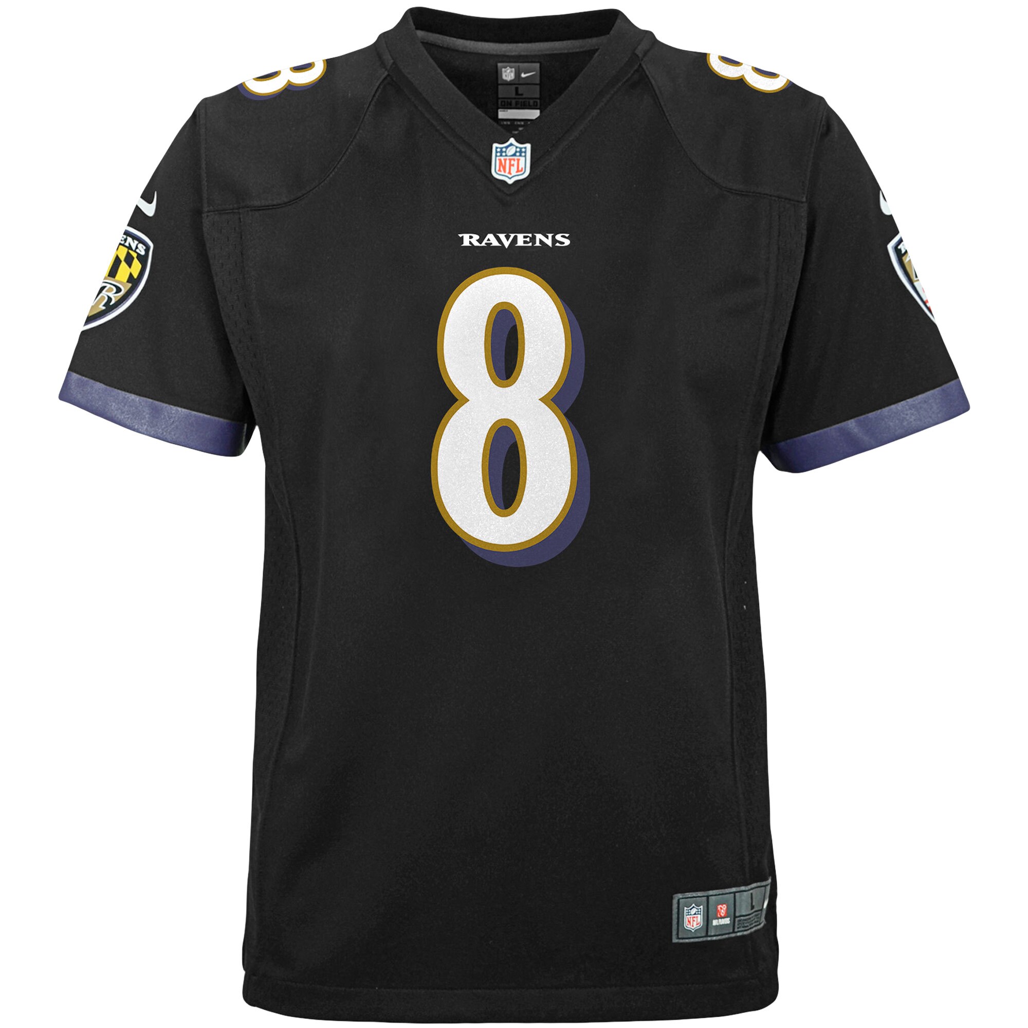 Lamar Jackson Baltimore Ravens  Youth Game Jersey - Black