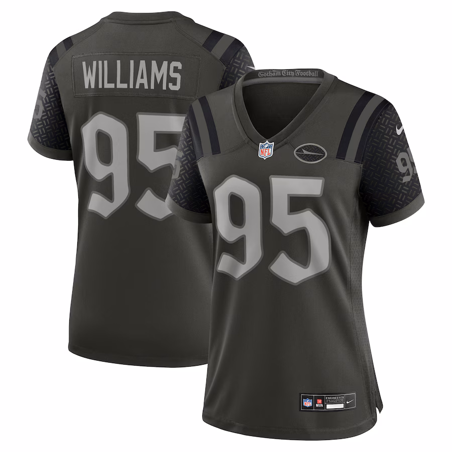 Quinnen Williams #95 New York Jets Women's 2025 Rivalries Collection Game Jersey - Gotham Green