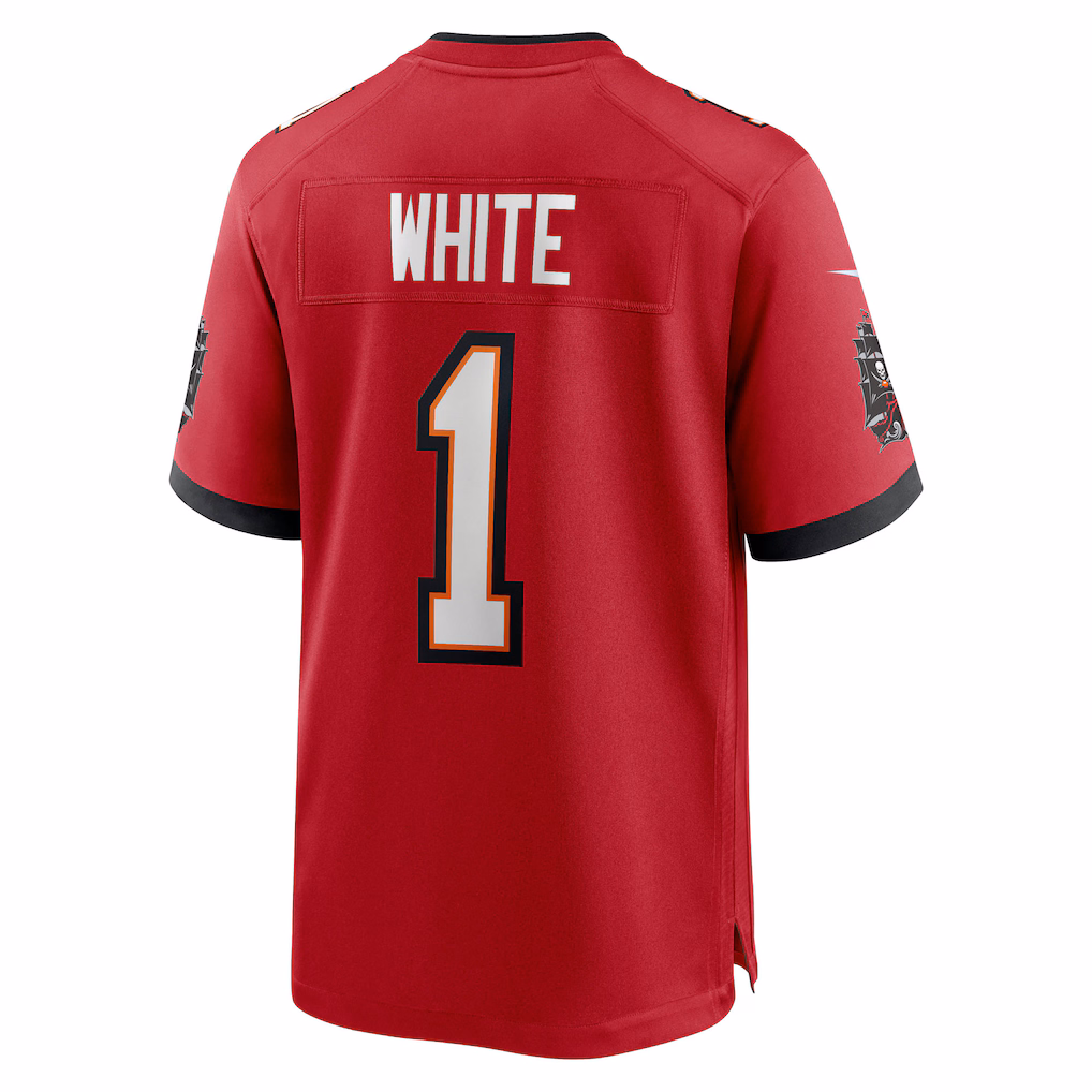 Rachaad White #1 Tampa Bay Buccaneers 50th Anniversary Team Game Jersey - Red