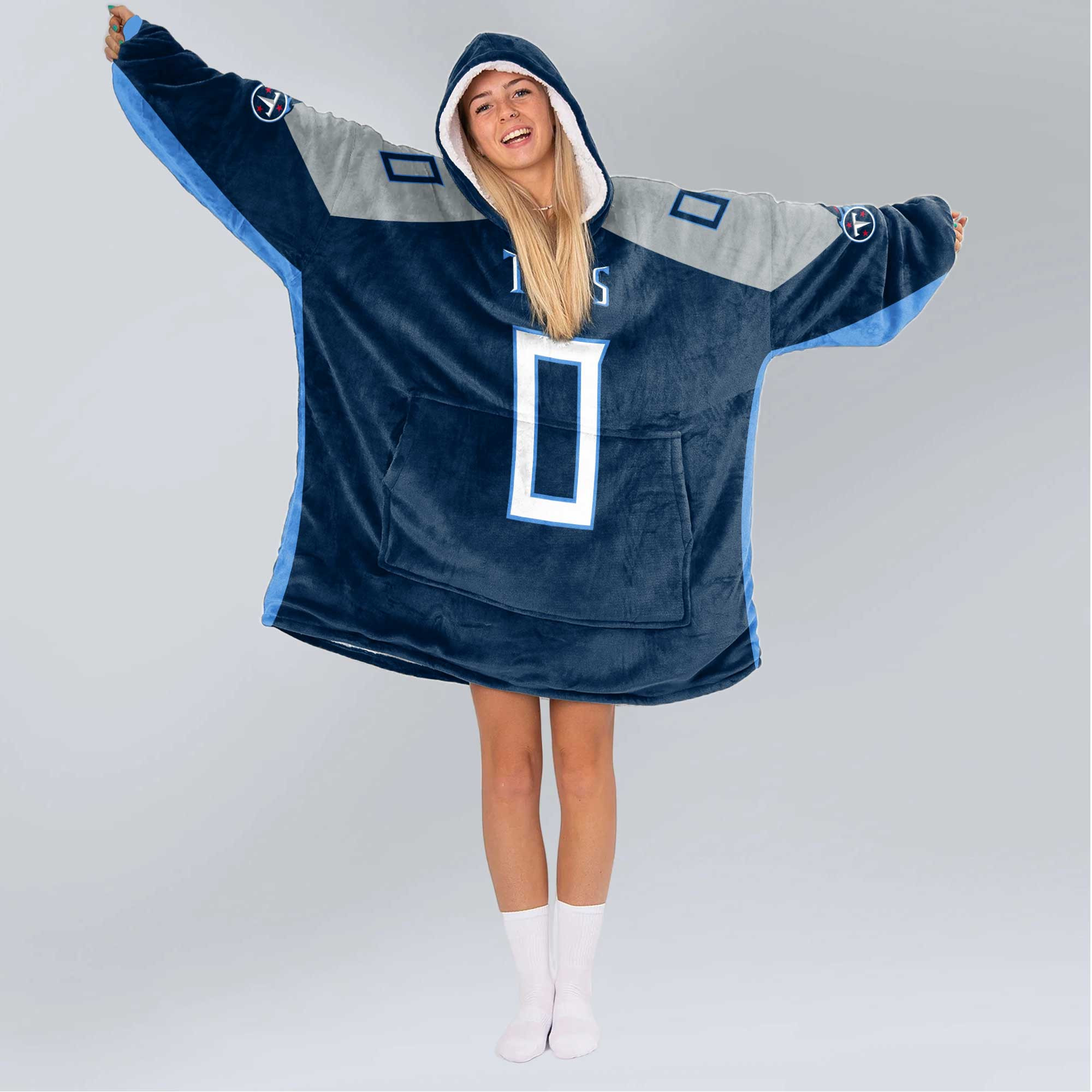 Adult C.R 0 Tennessee Football Unisex Blanket Hoodie