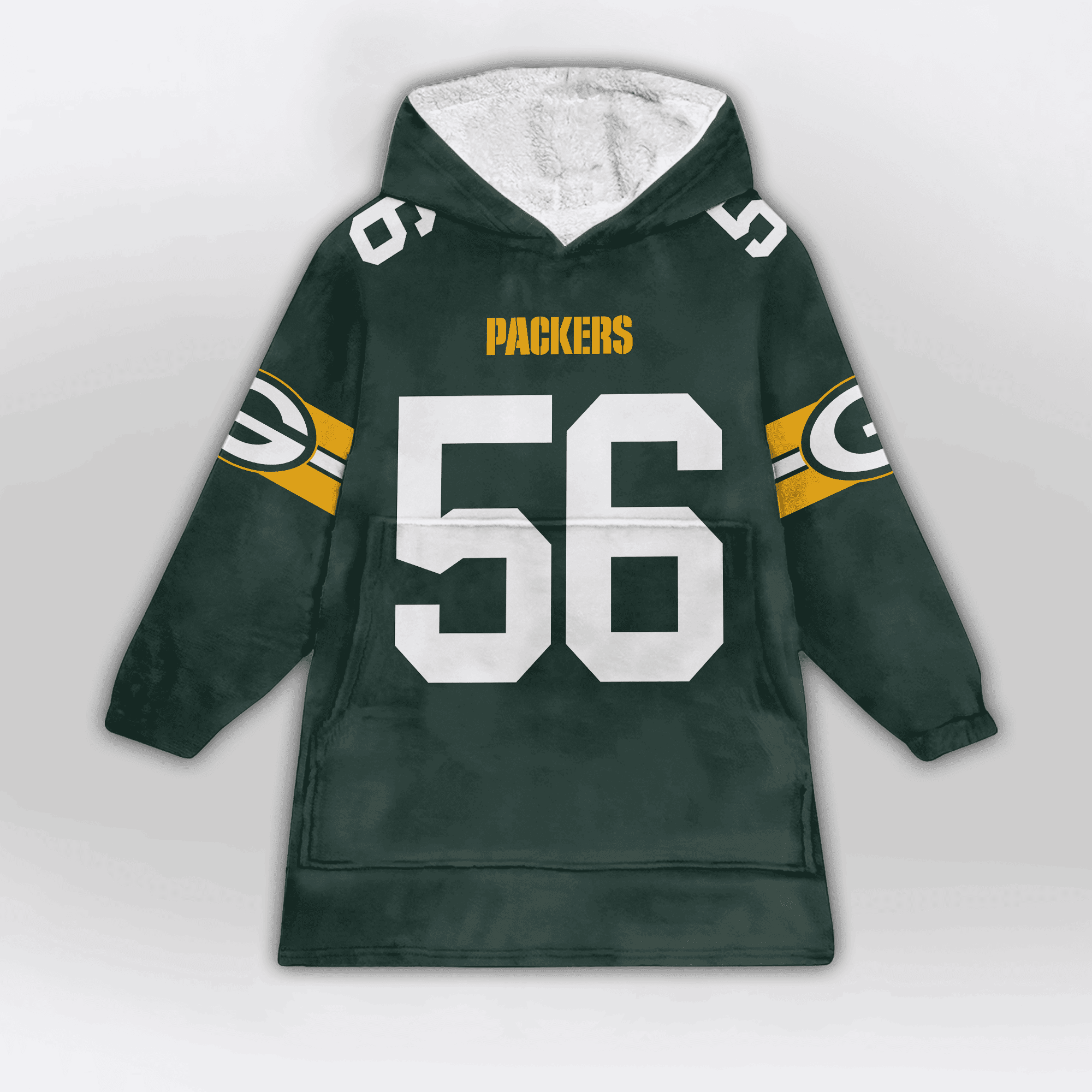Kid 56 Green Bay Football Unisex Blanket Hoodie