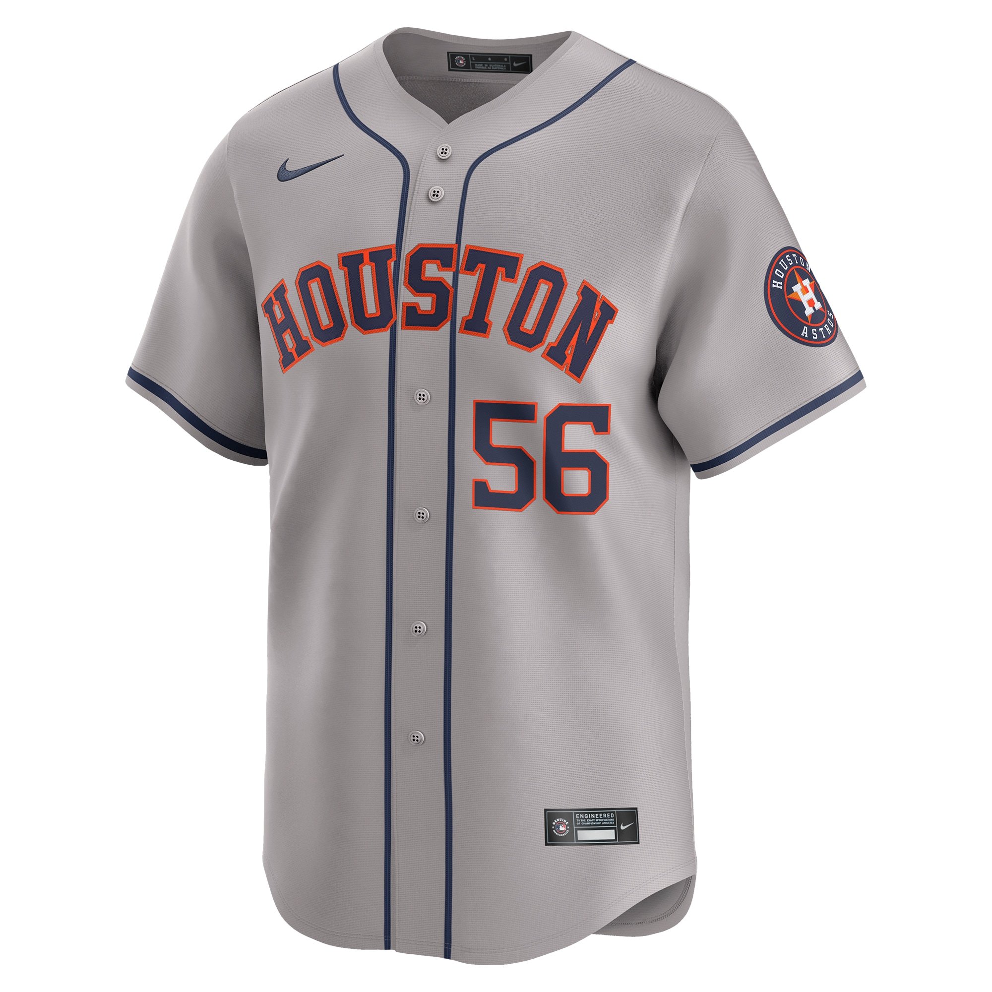 Men's Houston Astros Ronel Blanco  Gray Away Limited Player Jersey
