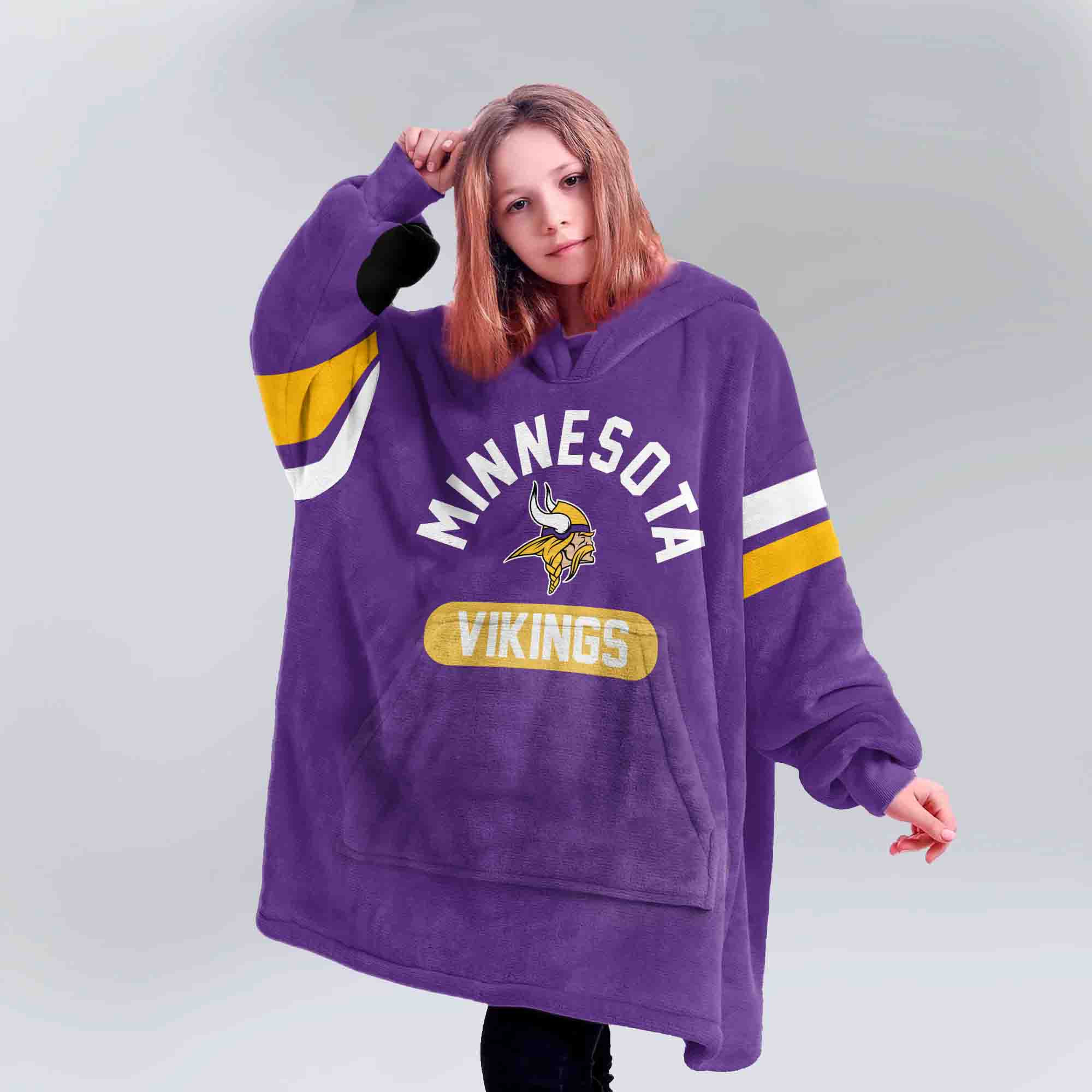 Adult JJ 18 Minnesota Football Unisex Blanket Hoodie