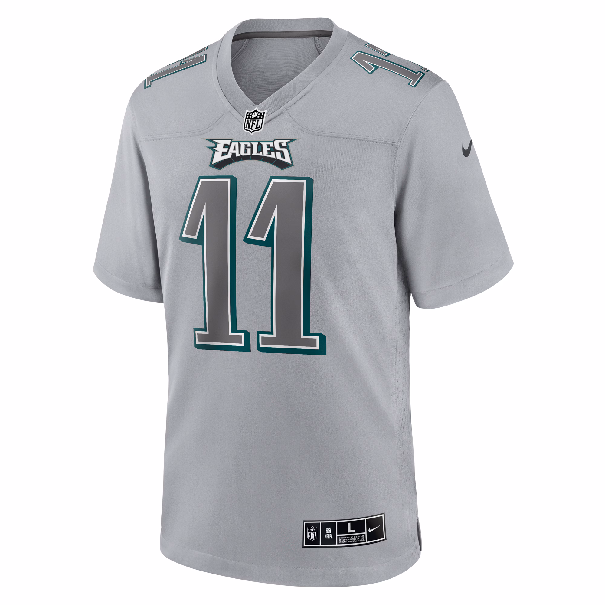 A.J. Brown Philadelphia Eagles #11 Atmosphere Fashion Game Jersey - Gray