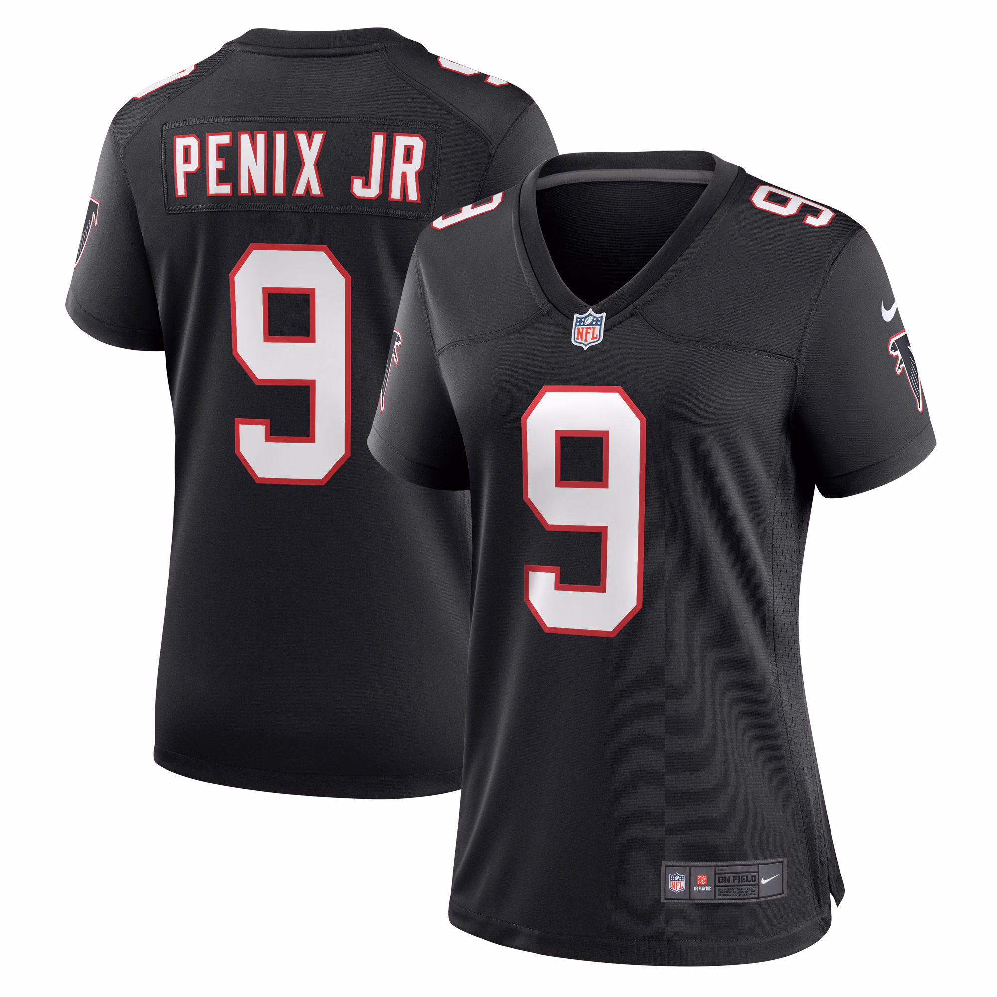 Michael Penix Jr. Atlanta Falcons Women's Throwback Game Jersey -  Black