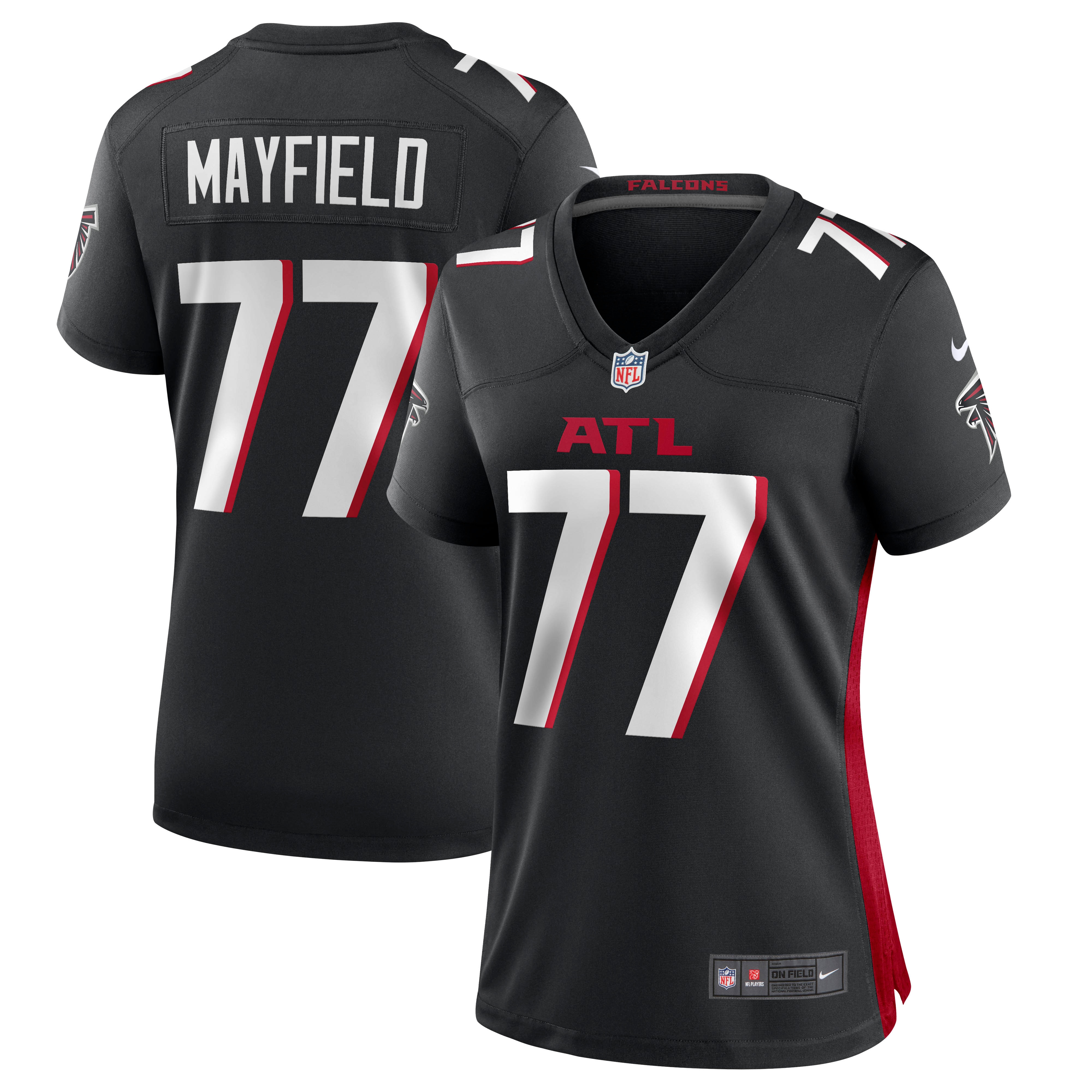 Jalen Mayfield Atlanta Falcons  Women's Game Jersey - Black