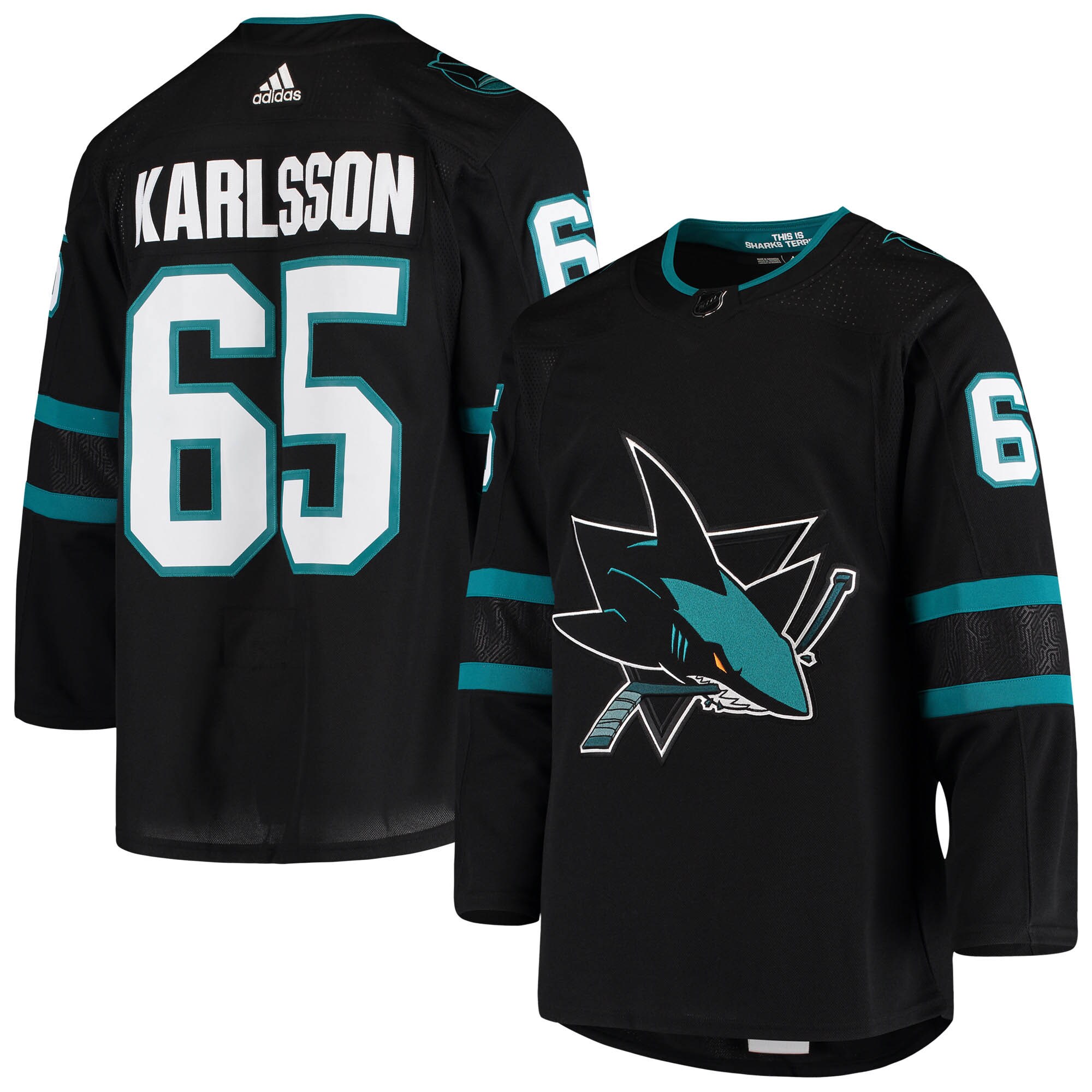 Erik Karlsson San Jose Sharks  Alternate Authentic Jersey - Black