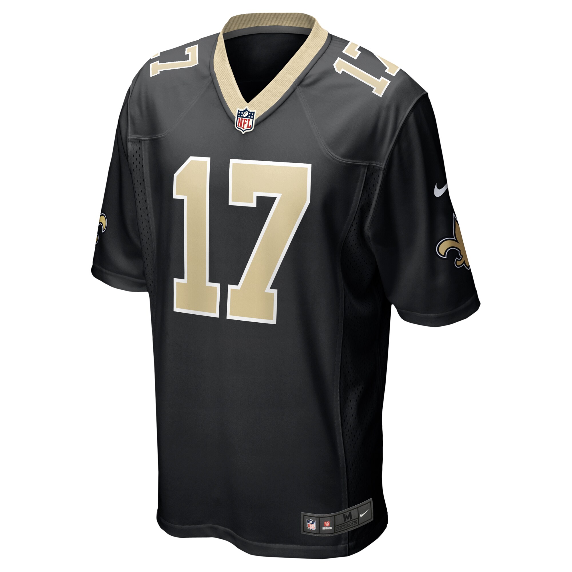 A.T. Perry New Orleans Saints Team Game Jersey -  Black