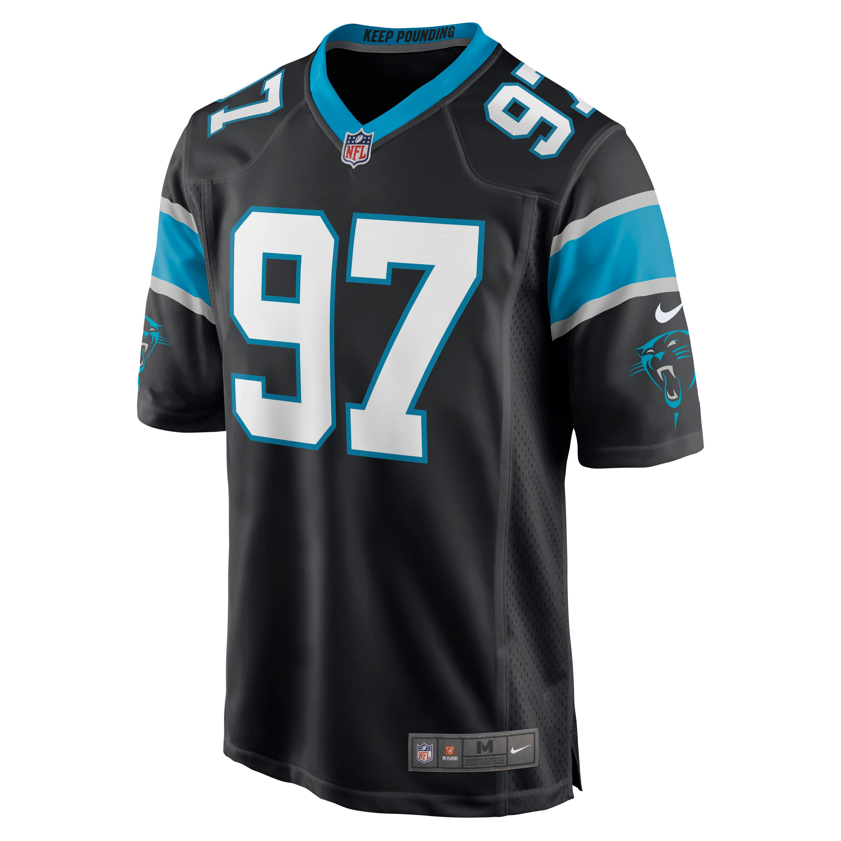 Yetur Gross-Matos Carolina Panthers  Player Game Jersey - Black