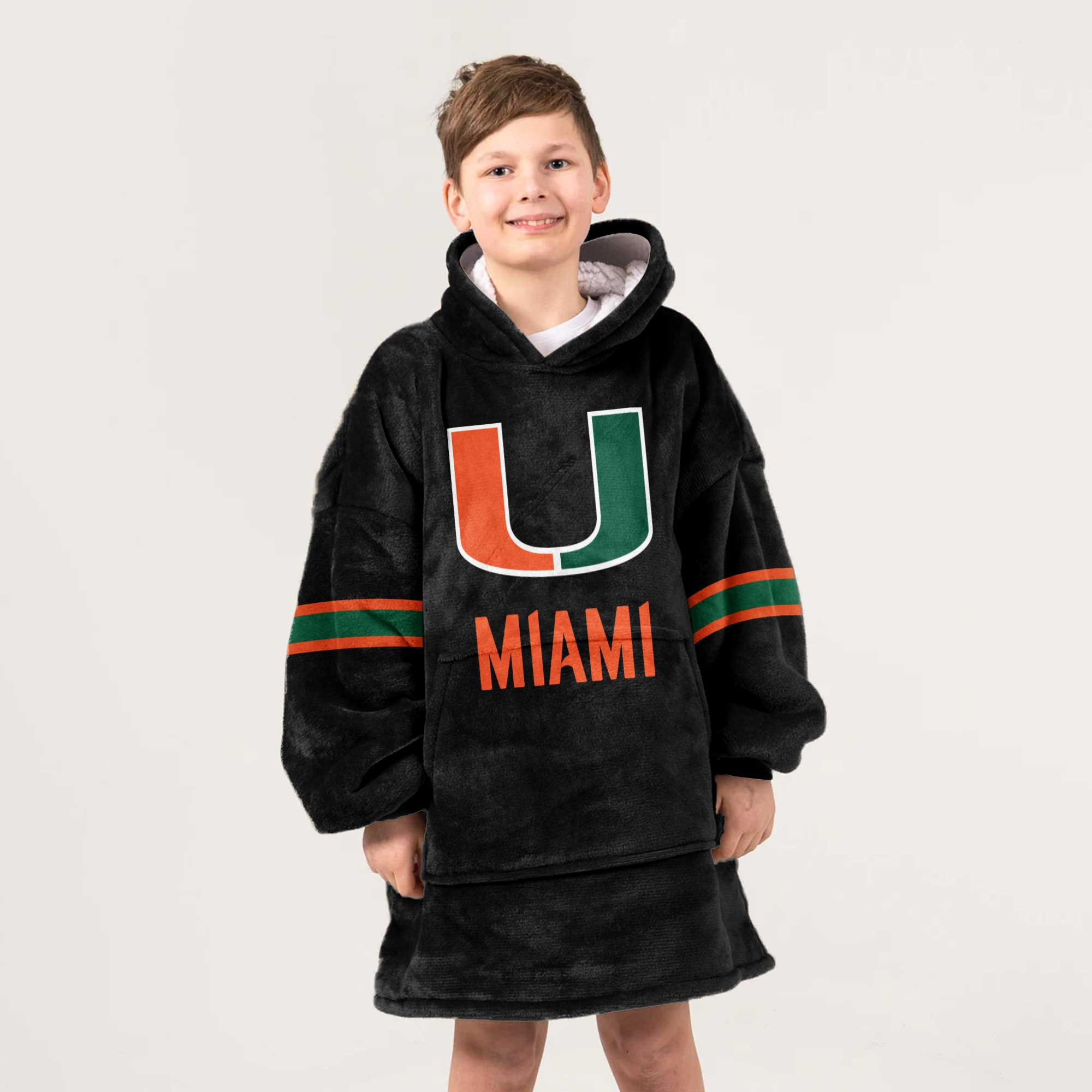 Kid #1 Miami Football Unisex Blanket Hoodie