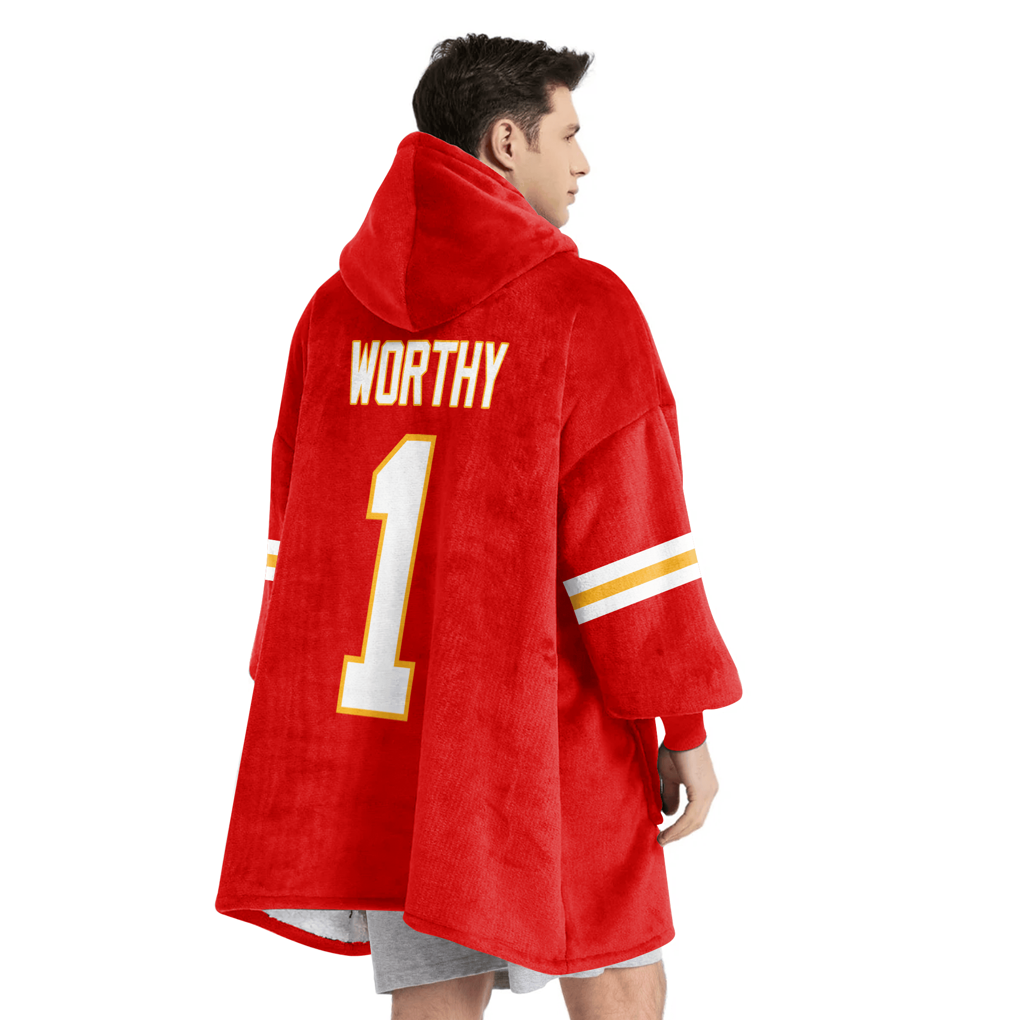 Adult X.W 1 Kansas City Football Unisex Blanket Hoodie