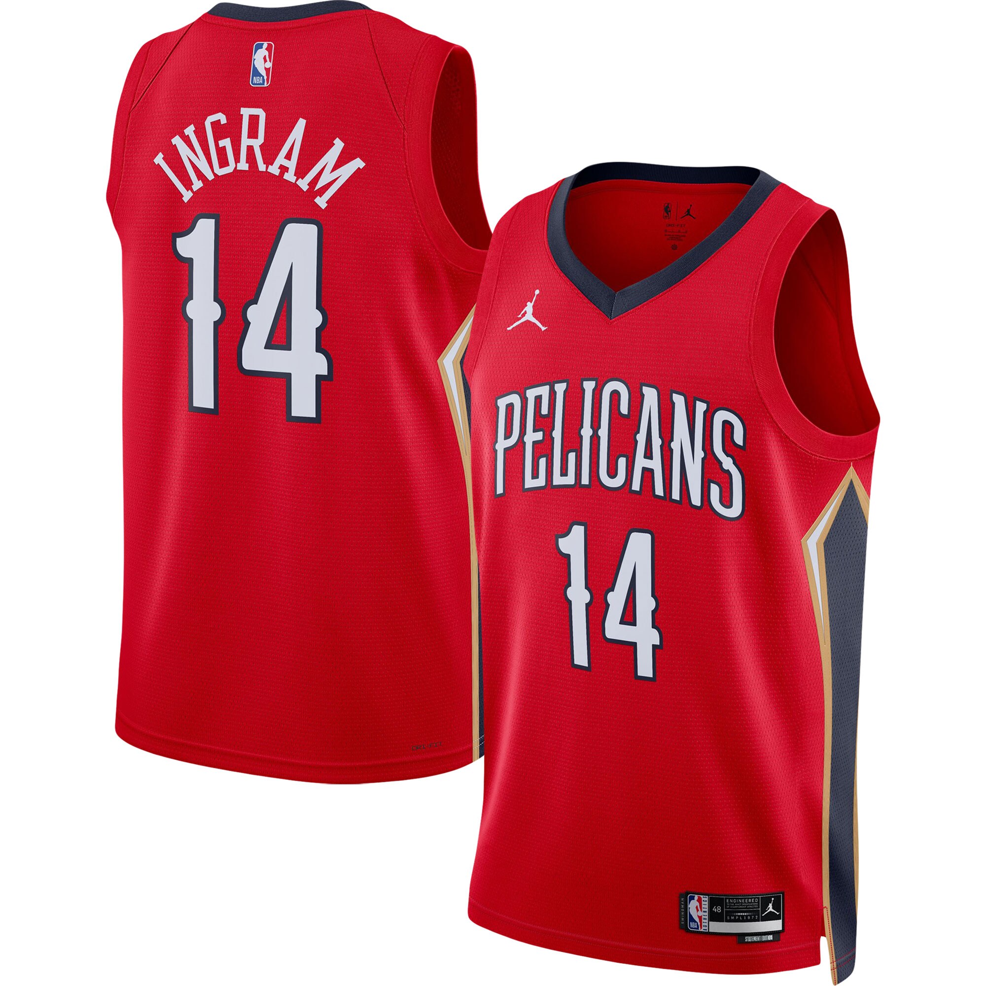 Brandon Ingram 2022/23 New Orleans Pelicans  Unisex Swingman Jersey - Statement Edition - Red