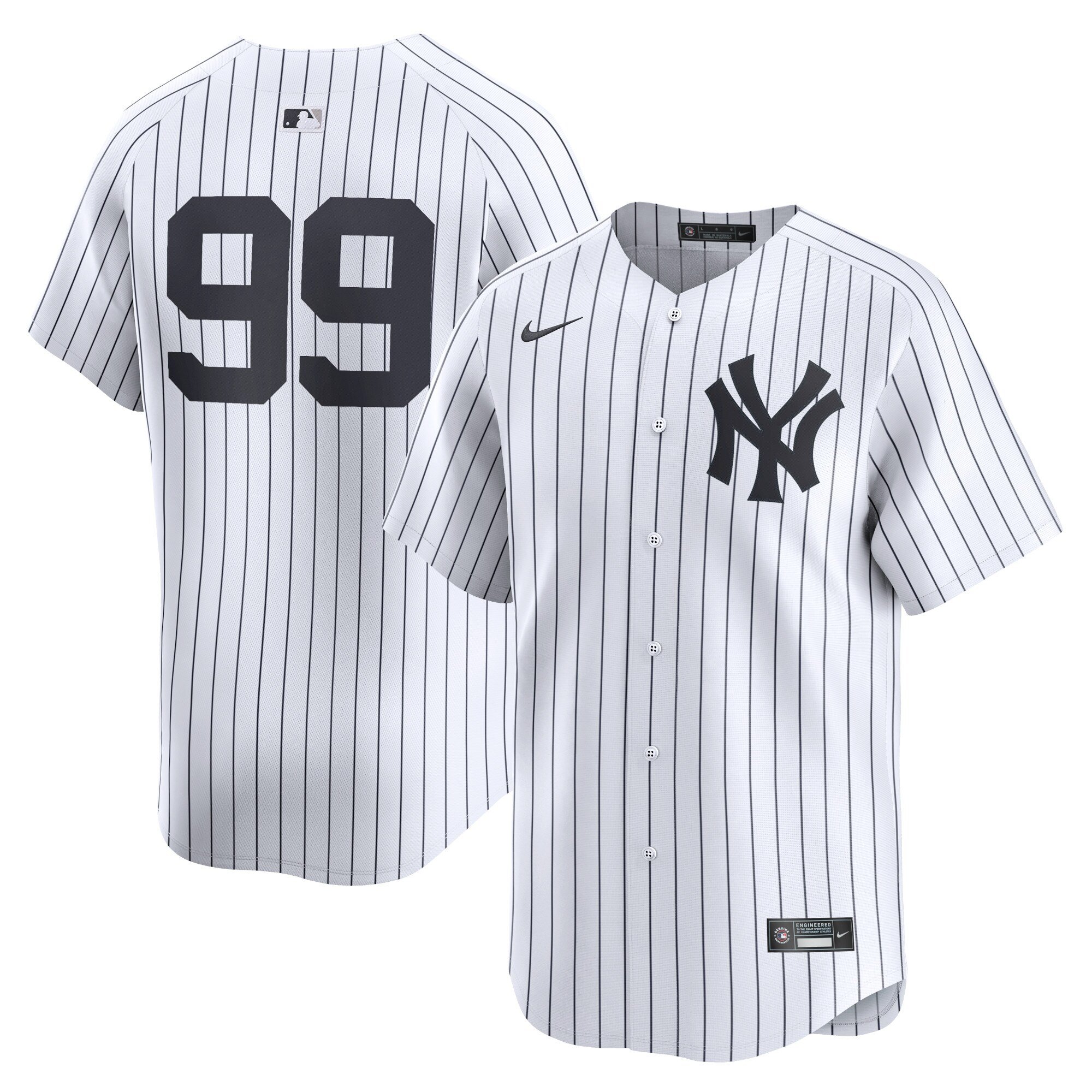 Men's New York Yankees #99 Aaron Judge  White Home Limited Player Jersey