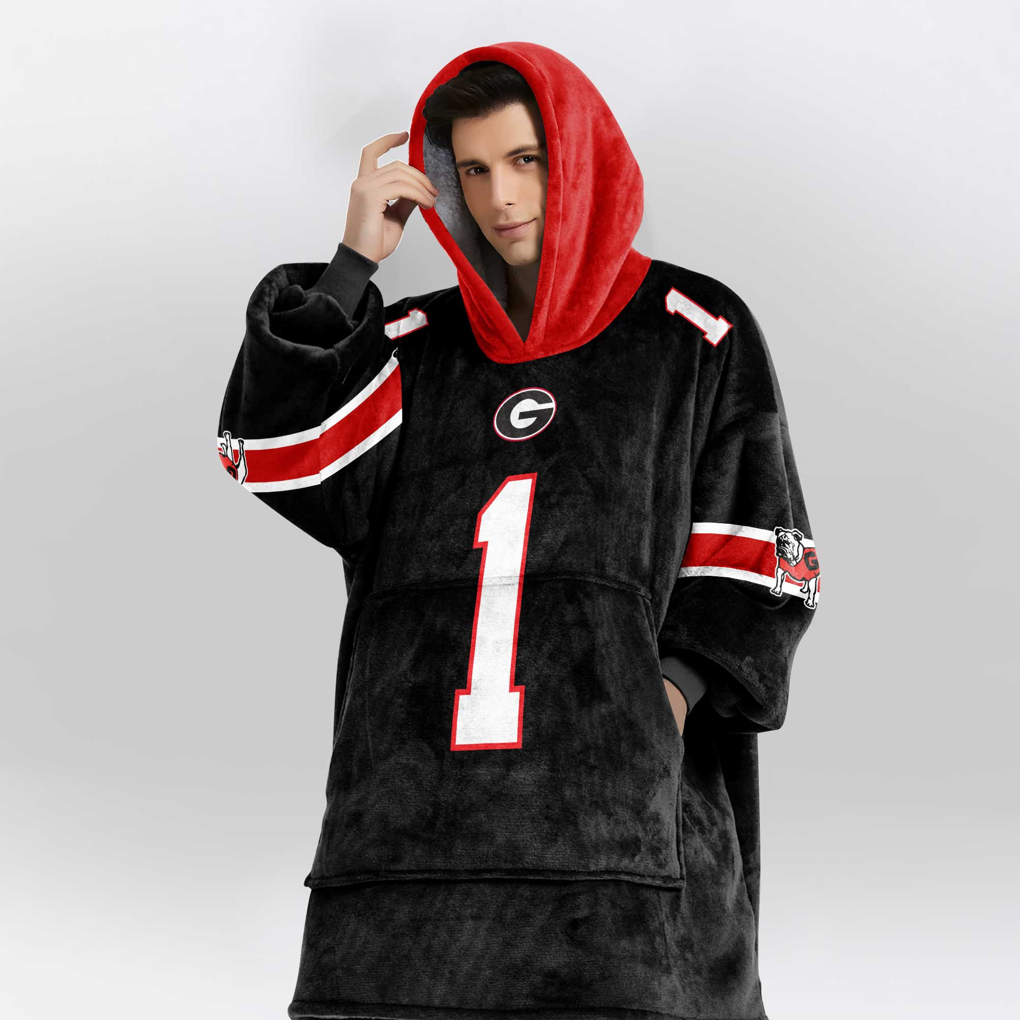 Adult 1 Georgia Football Unisex Blanket Hoodie