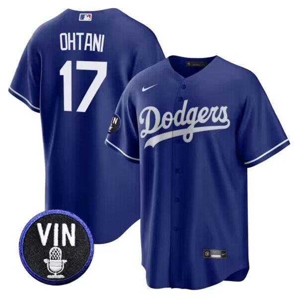 Men's Los Angeles Dodgers #17 Shohei Ohtani  Royal Blue MLB Cool Base Jersey