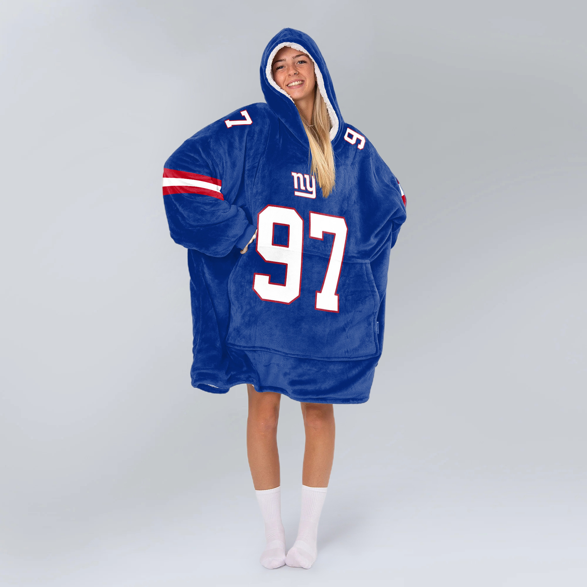 Adult 97 New York G Football Unisex Blanket Hoodie