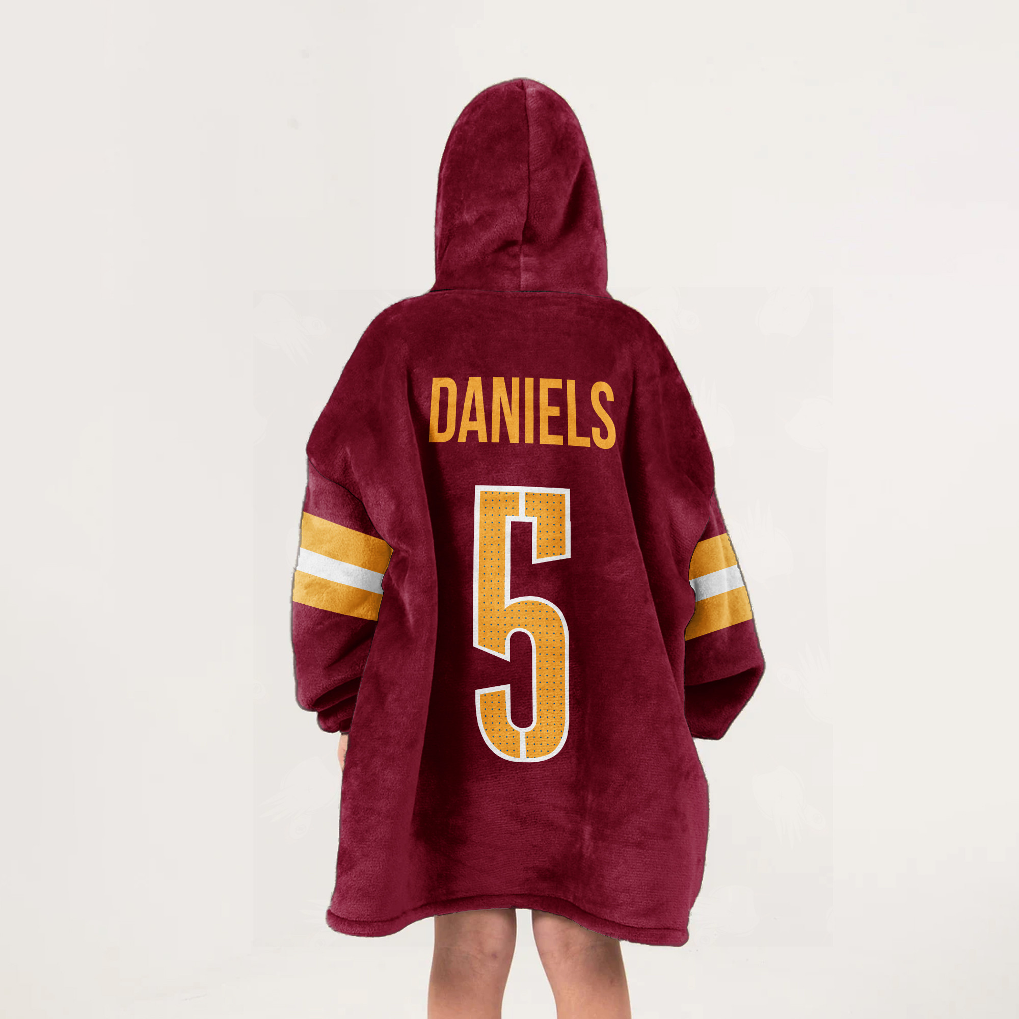 Adult 5 Washington Football Unisex Blanket Hoodie