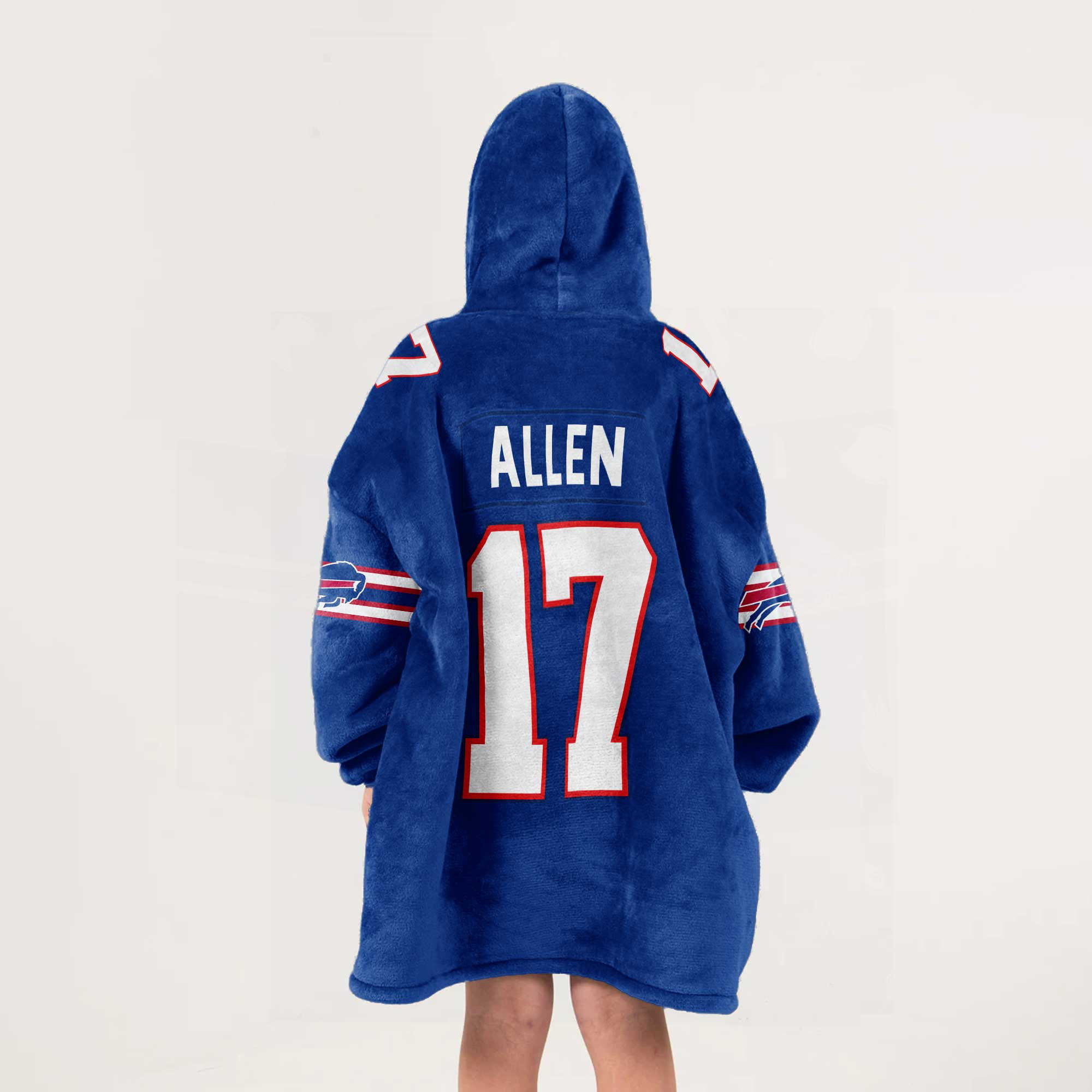Adult J.A 17 Bills Football Unisex Blanket Hoodie
