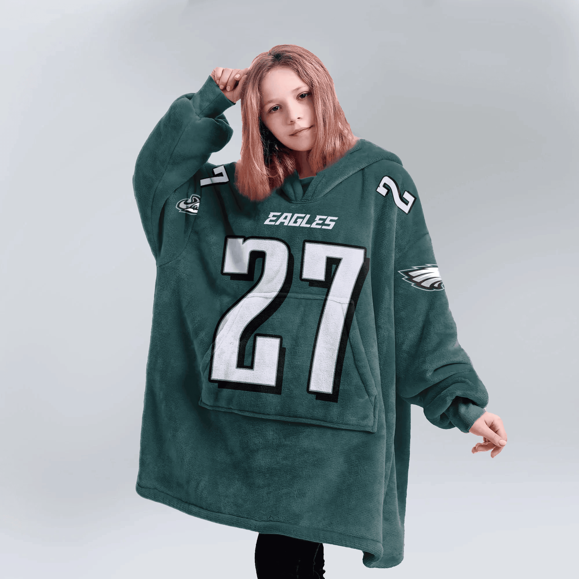 Kid 27 Philadelphia Football Unisex Blanket Hoodie