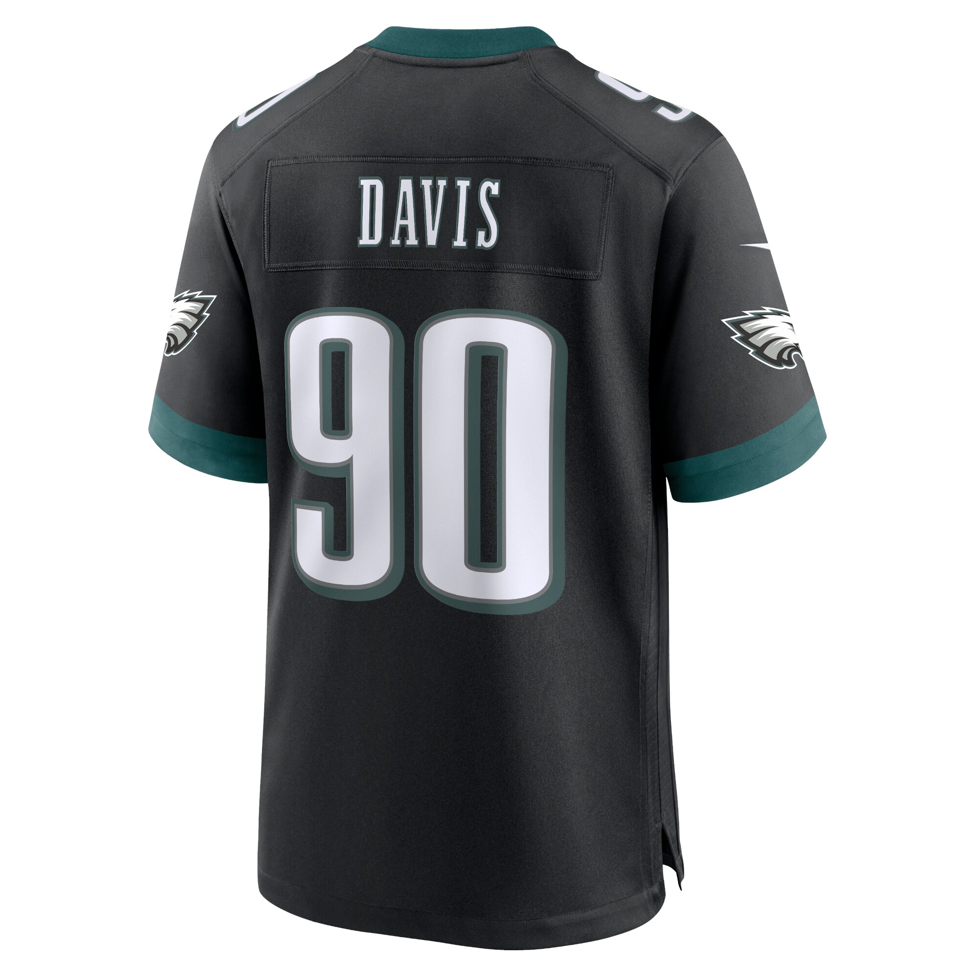 Davis Philadelphia Eagles White Game Jersey - White