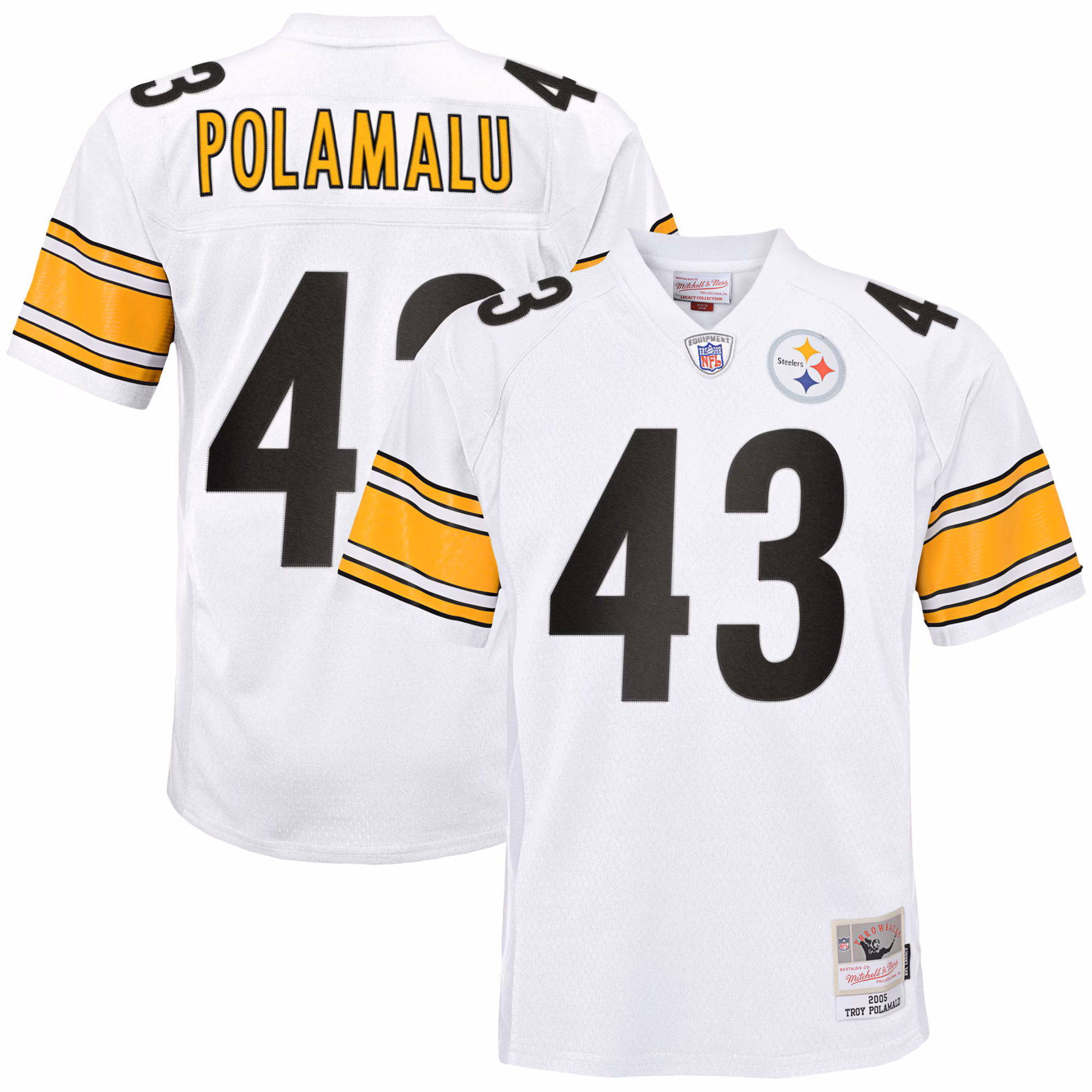 Troy Polamalu Pittsburgh Steelers Youth 2005 Retired Player Legacy Jersey - White