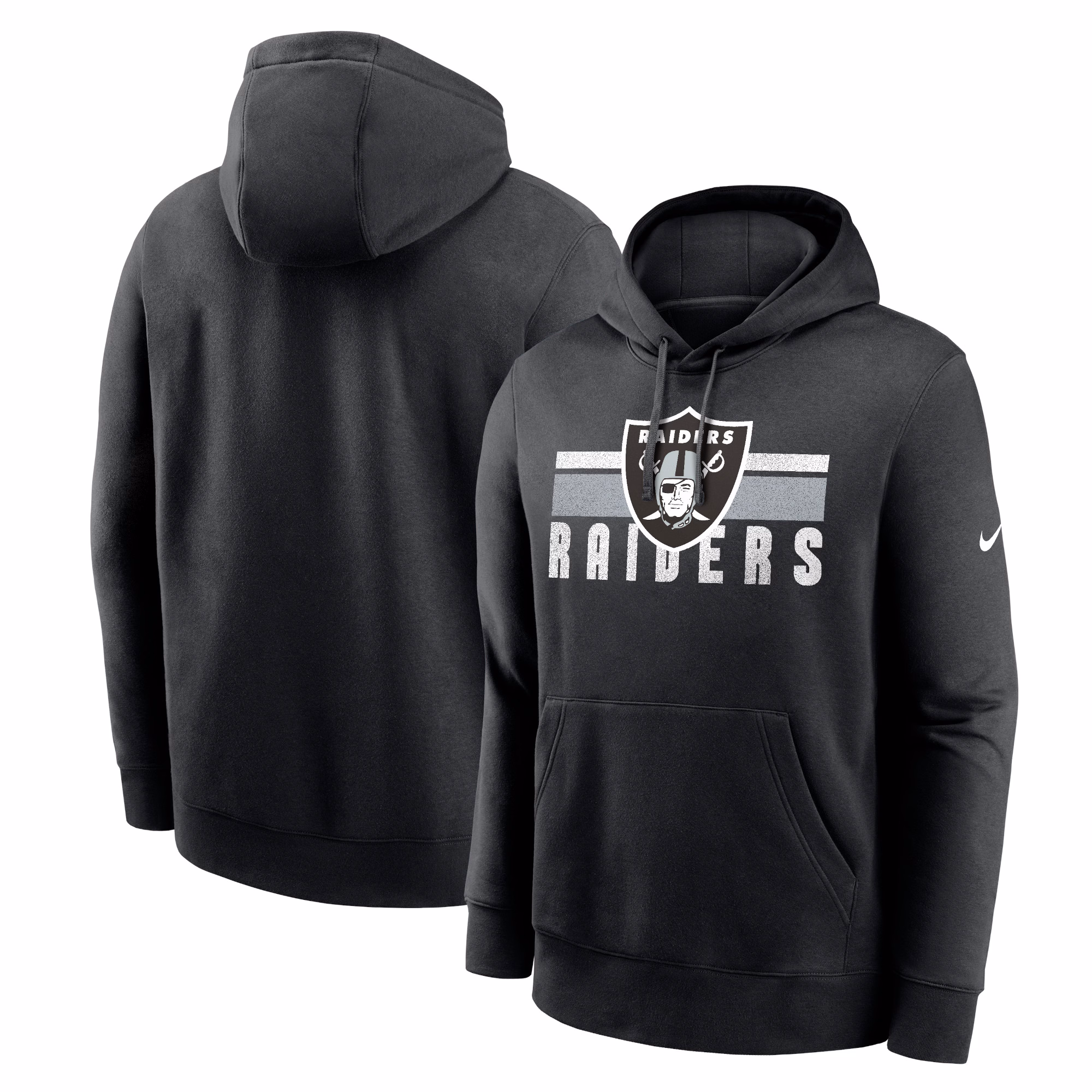Las Vegas Raiders Club Fleece Pullover Hoodie - Black