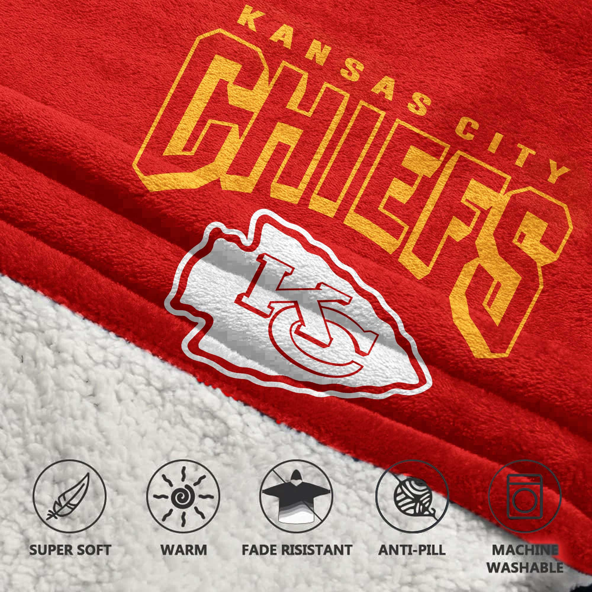 Adult T.K 87 Kansas City Football Unisex Blanket Hoodie