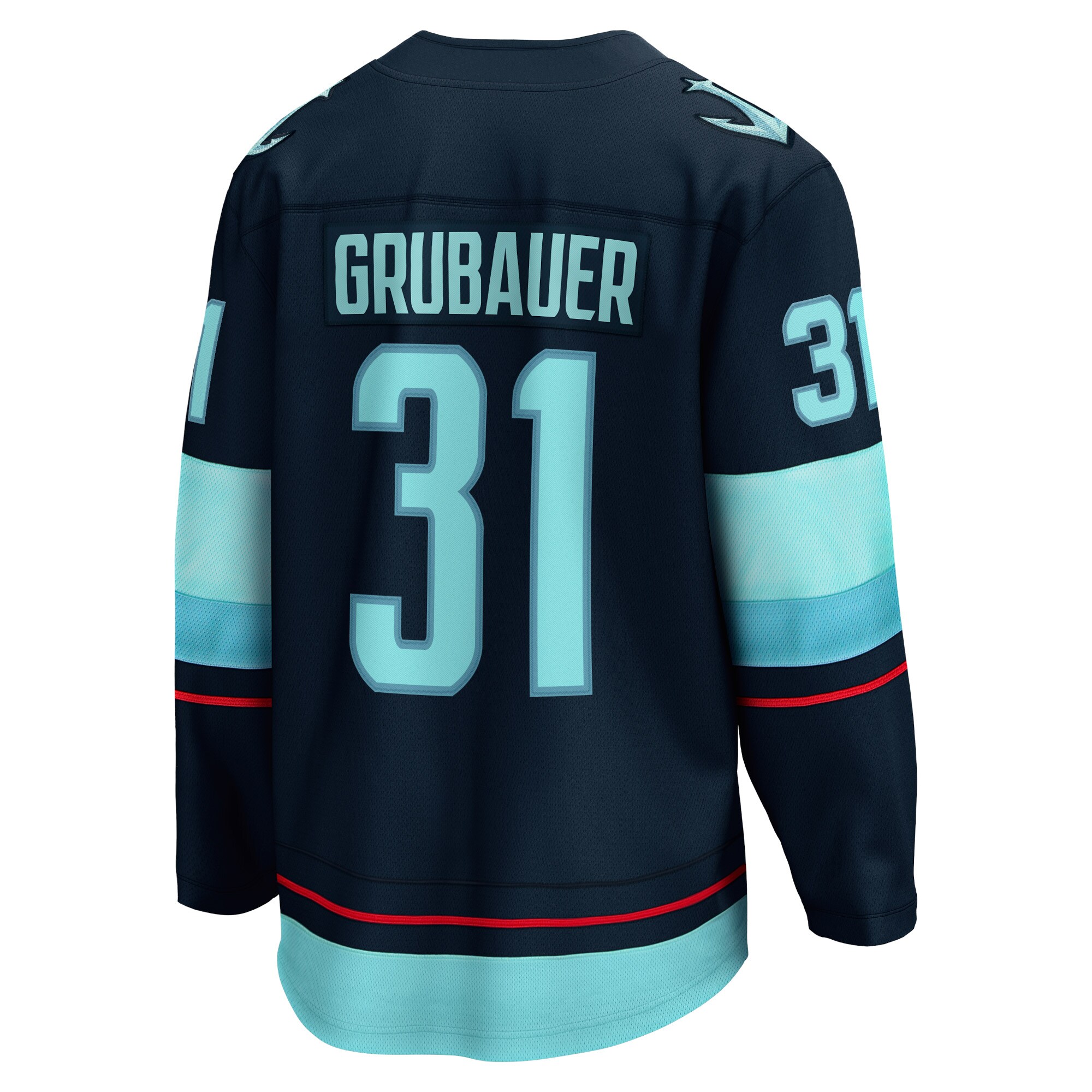 Philipp Grubauer Seattle Kraken Home Premier Breakaway Player Jersey - Deep Sea Blue