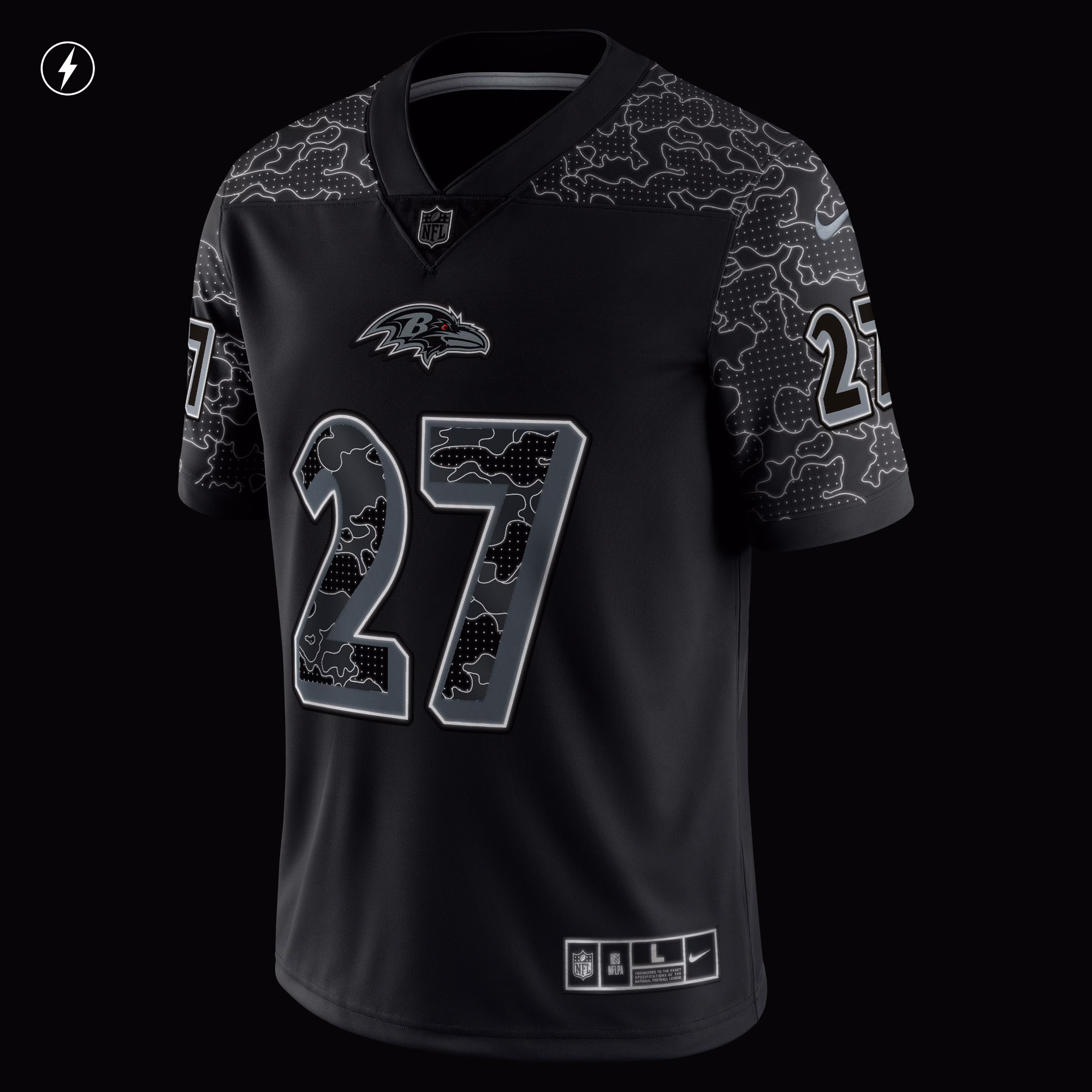 J.K. Dobbins Baltimore Ravens RFLCTV Limited Jersey - Black