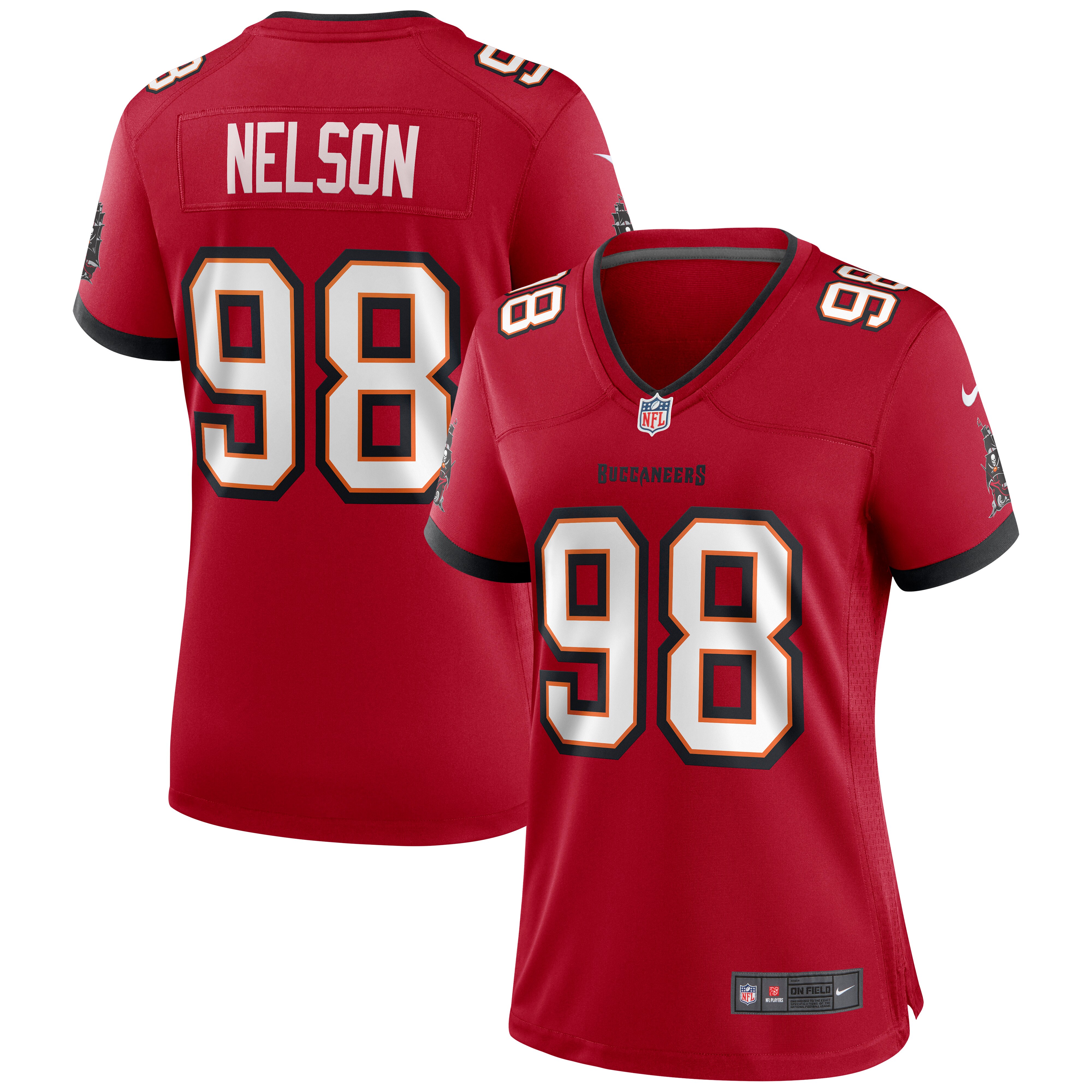 Anthony Nelson Tampa Bay Buccaneers  Women's Game Jersey - Red