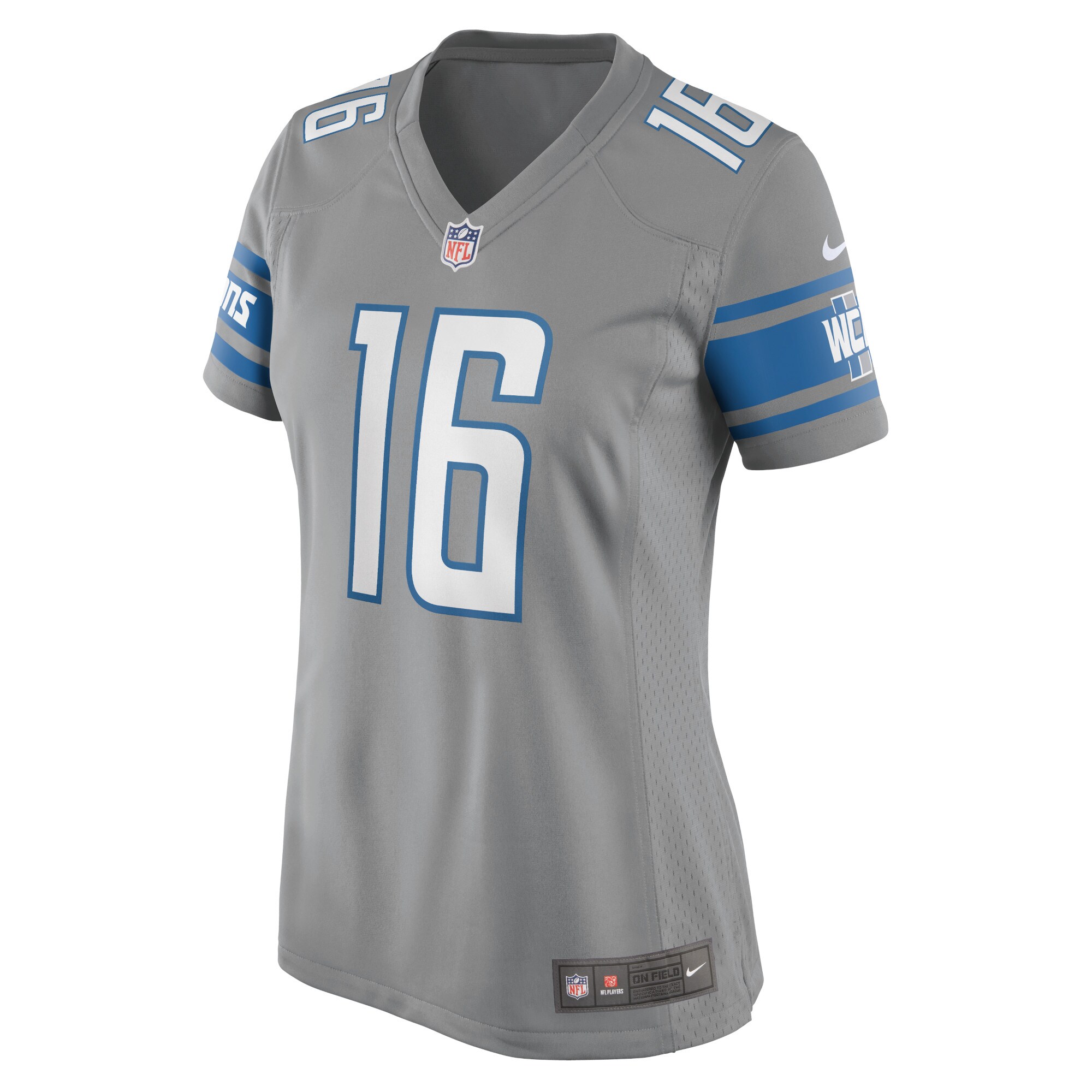 Jared Goff Detroit Lions  Women's Game Jersey - Silver