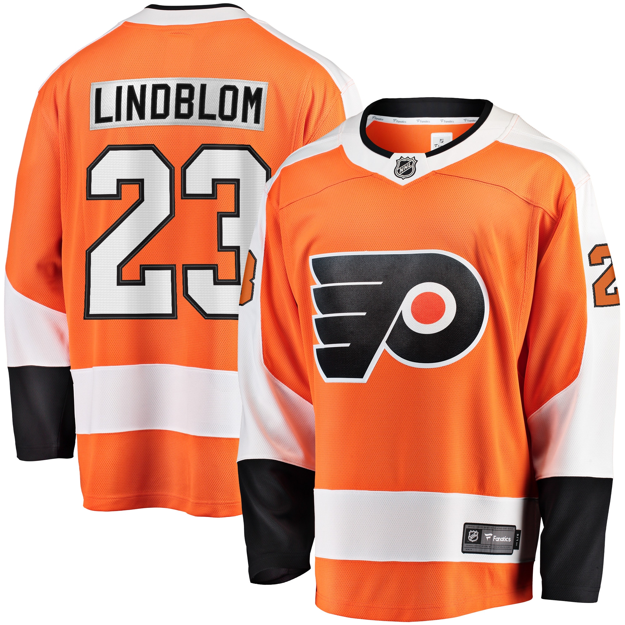 Oskar Lindblom Philadelphia Flyers Team Color Breakaway Player Jersey - Orange